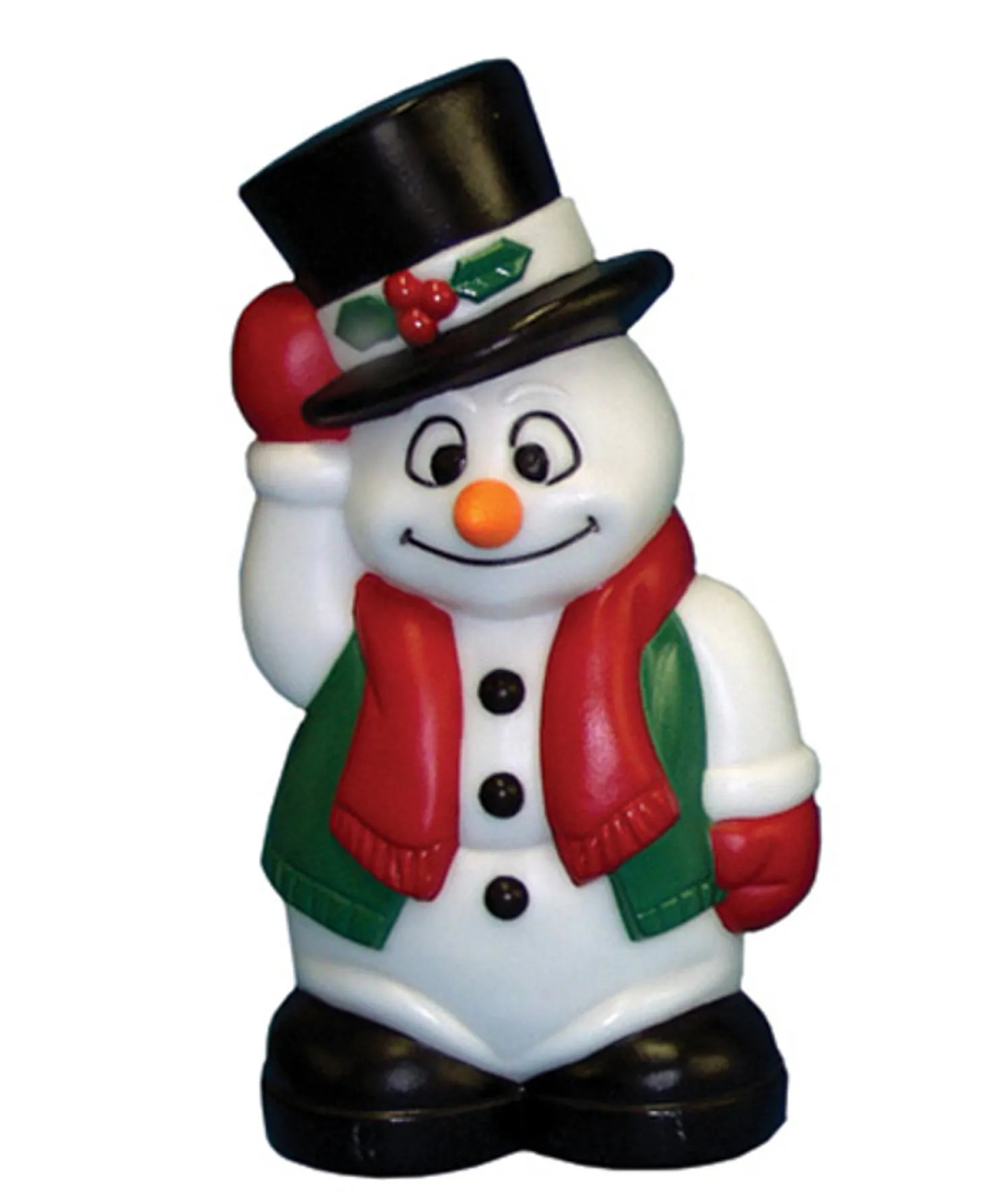18" Blow Mold Snowman Lighted Christmas Decoration C3582