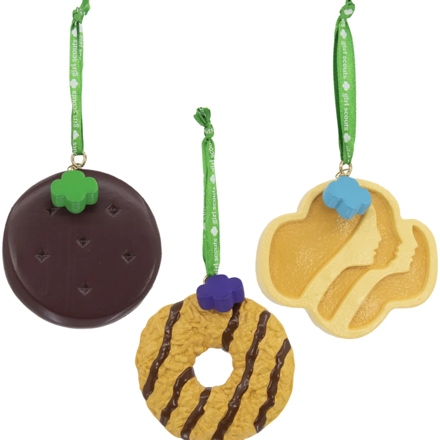 3" Girl Scout Cookie Christmas Ornament Set GS1212