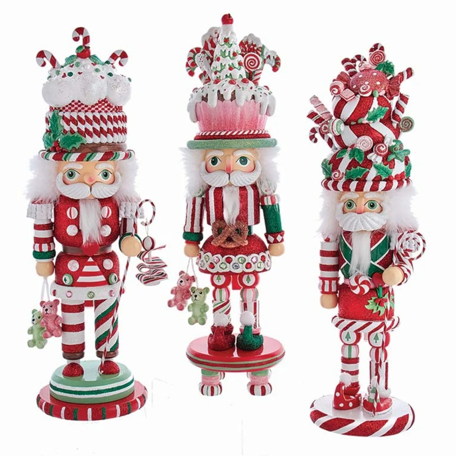 18" Hollywood Nutcracker Candy and Cake Hat Nutcracker Christmas Figure HA0588