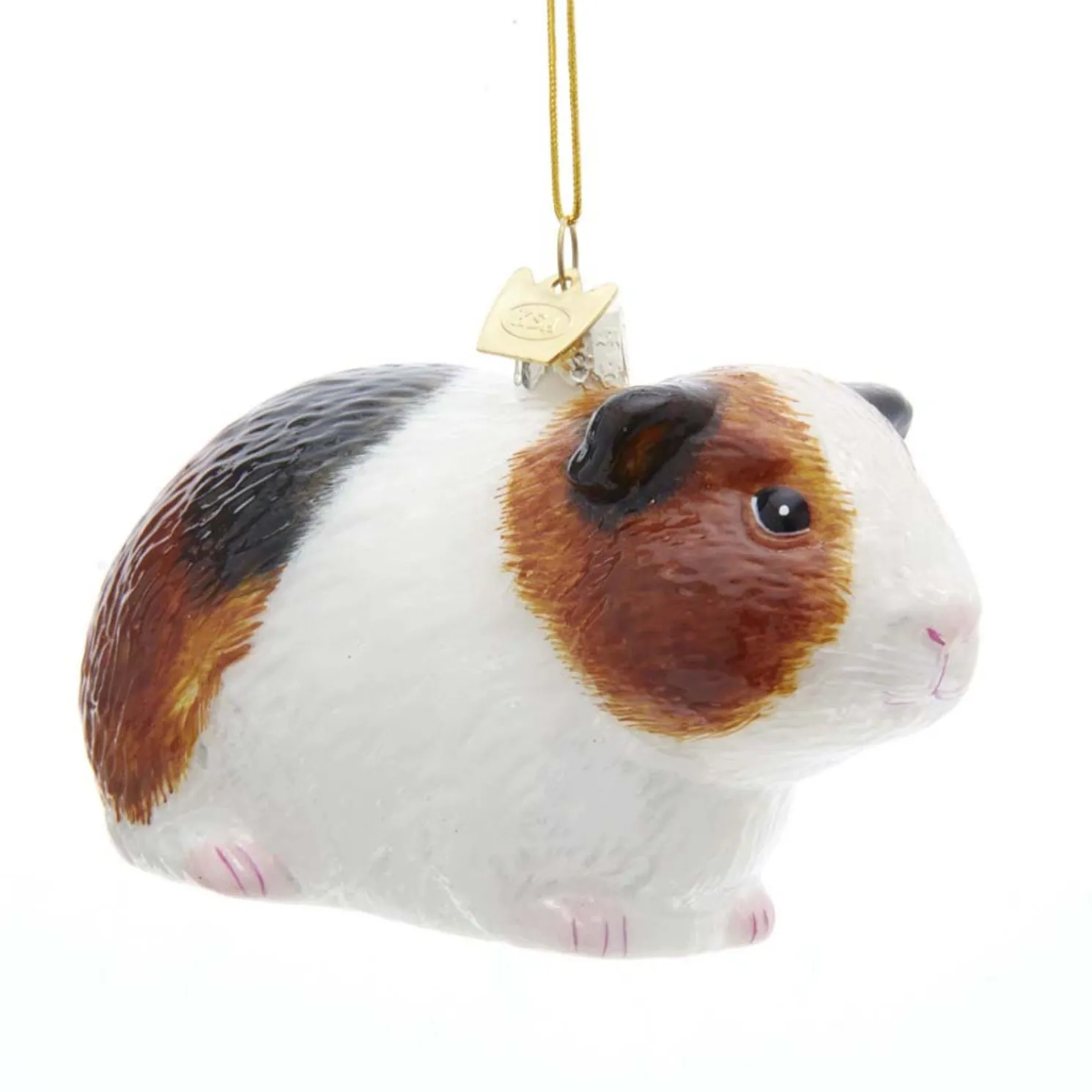 3" Noble Gems Guinea Pig Glass Christmas Ornament NB1632
