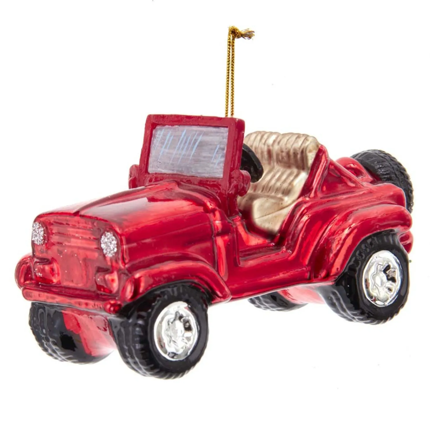 5" Noble Gems Off Road Vehicle Jeep Glass Christmas Ornament NB1615