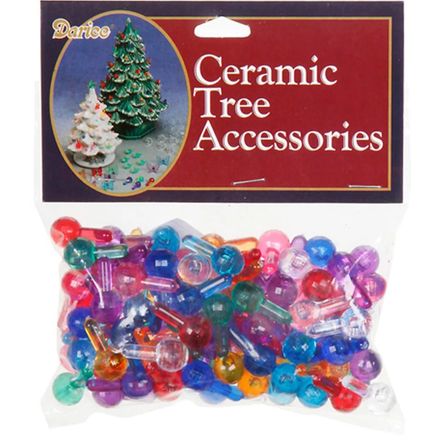 100 Pack 5/8" Multi Color Ceramic Tree Plastic Globe Replacement Light Bulbs P0670