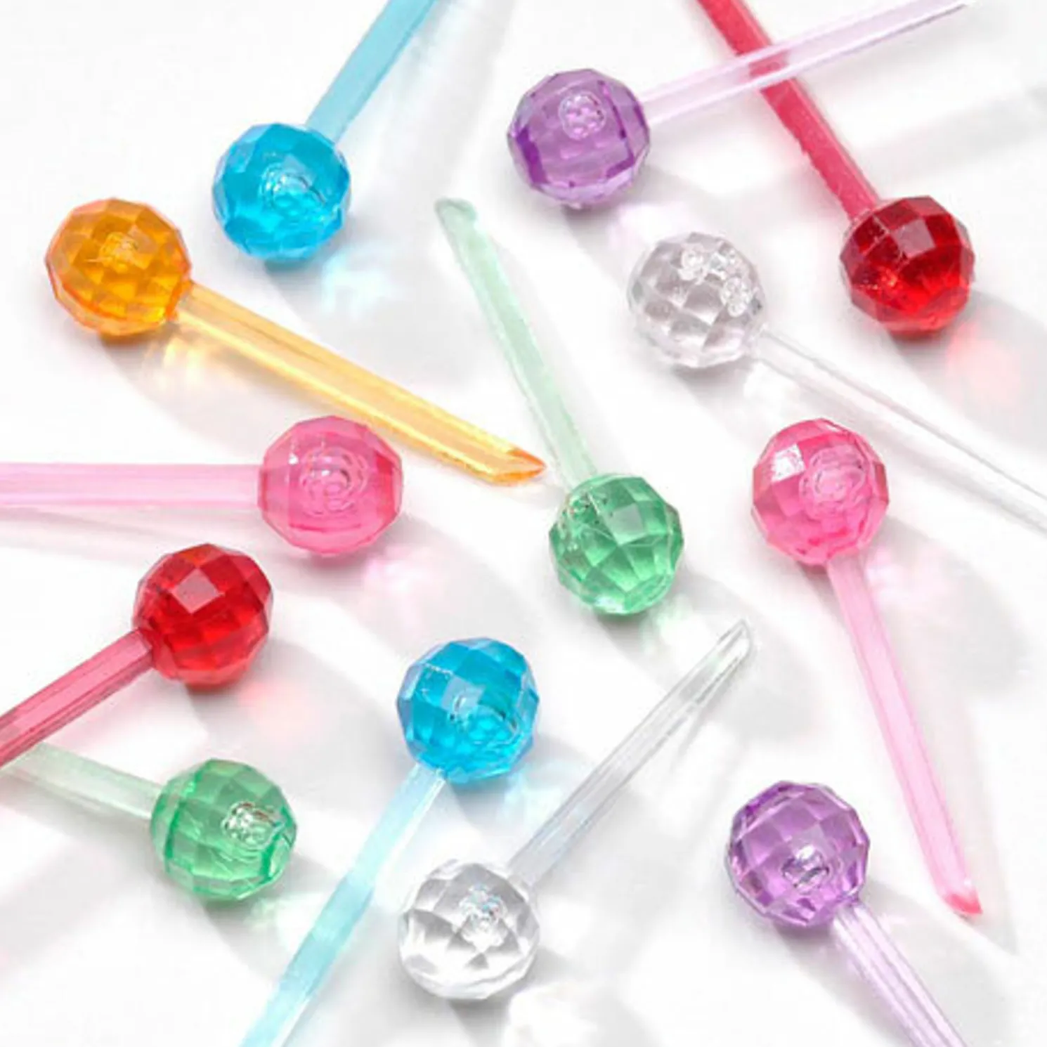 250 Pack 1/4" Multi Color Ceramic Tree Plastic Replacement Medium Globe Pins P0660