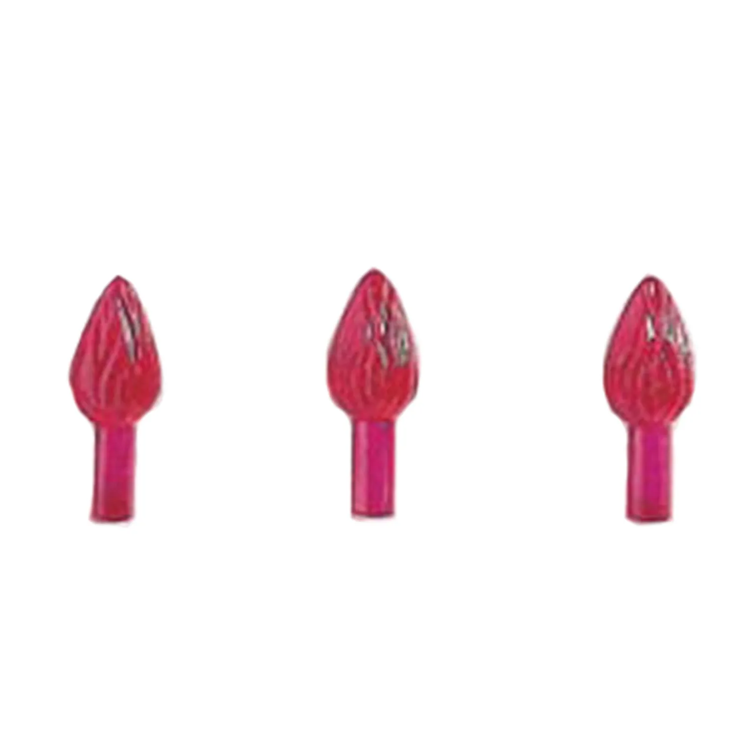 100 Pack 5/8" Red Ceramic Tree Plastic Replacement Light Bulbs P0666