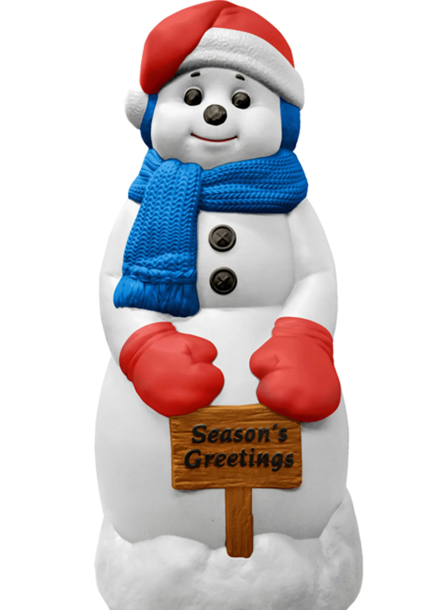 31" Season's Greetings Snowman Blow Mold Decoration C5170