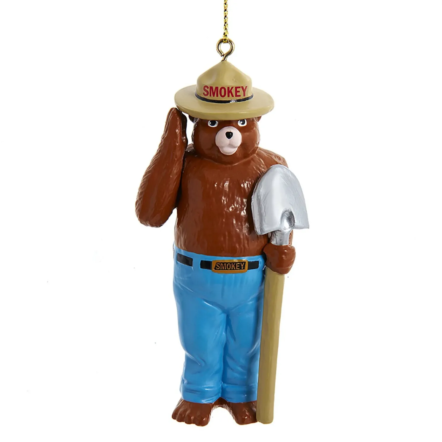 3.5" Smokey The Bear With Shovel Christmas Ornament SM1211