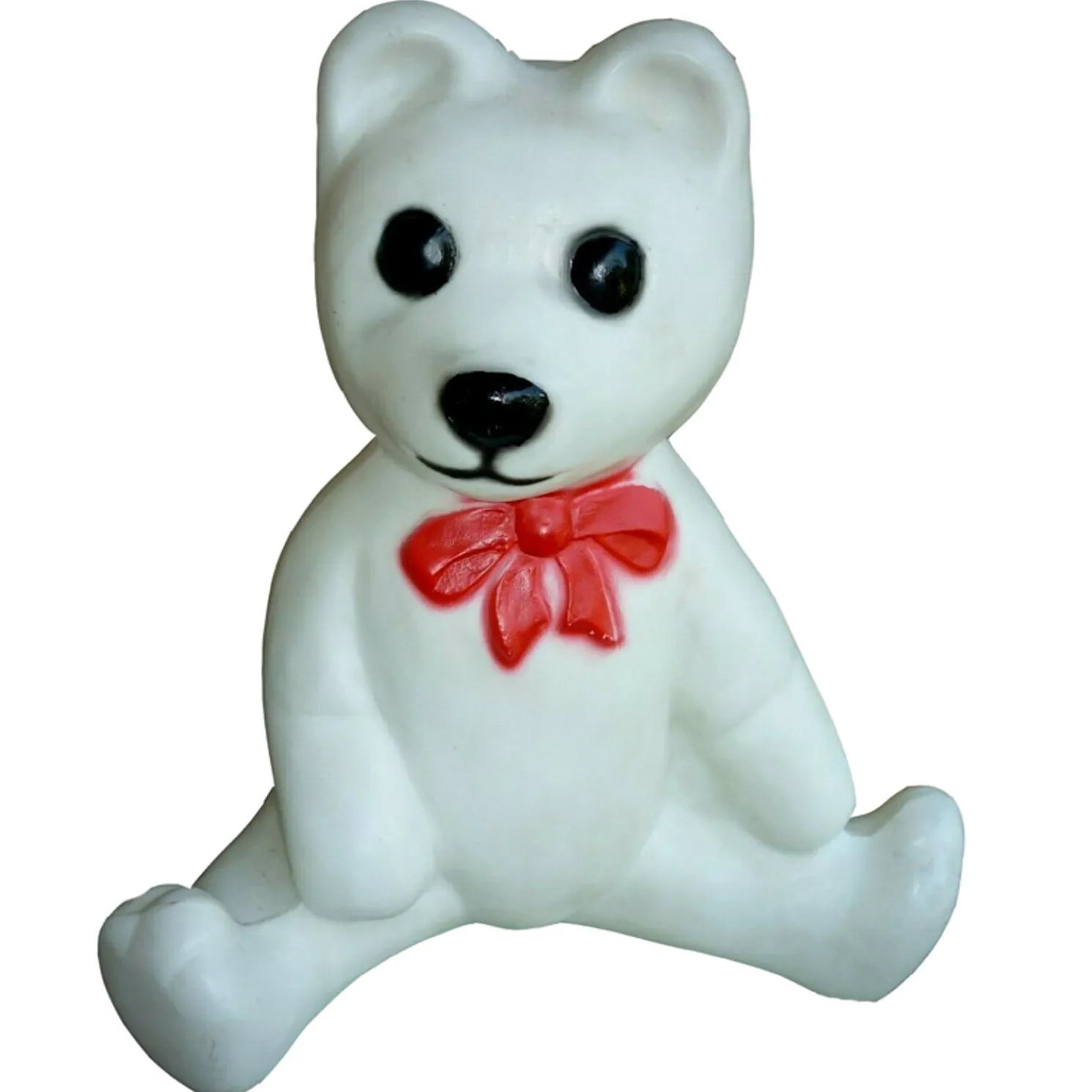 18" White Bear Blow Mold Christmas Lighted Outdoor Decoration 75125
