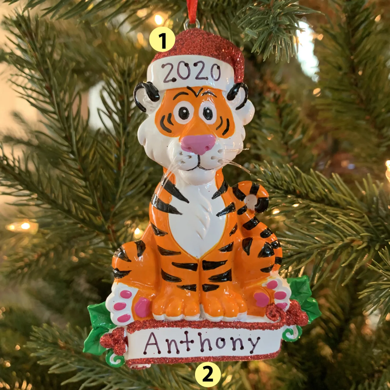 Baby Tiger Personalized Christmas Ornament OR1850T