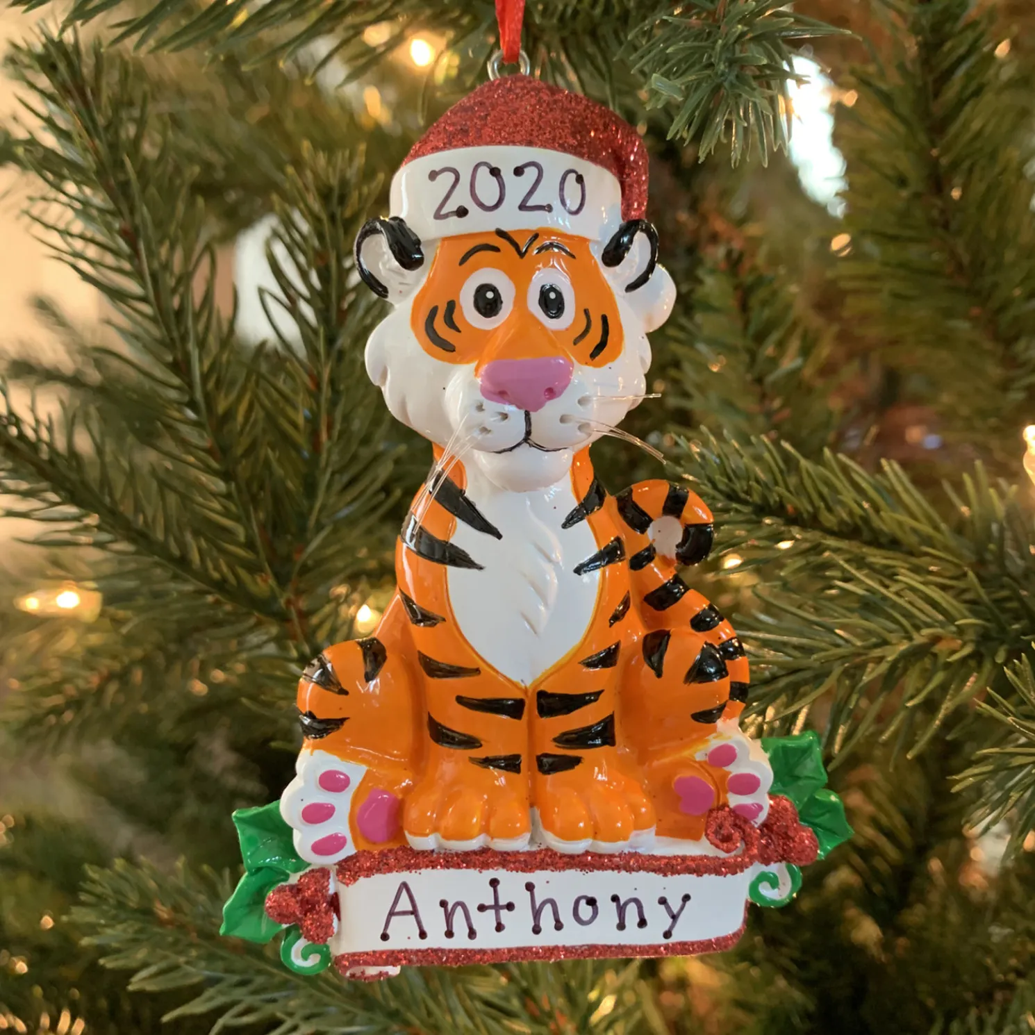 Baby Tiger Personalized Christmas Ornament OR1850T