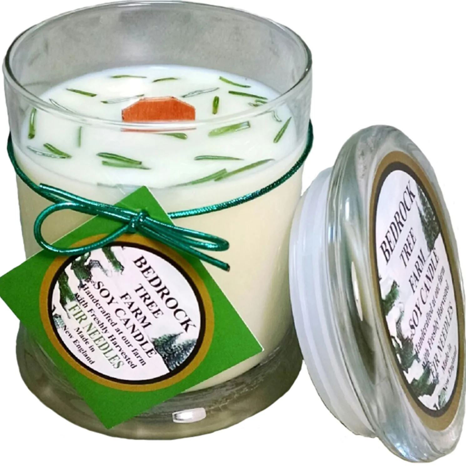 Bedrock Tree Farm Fir Needle Scented Libbey Status Wood Wick 12 oz Soy Candle LSJ12