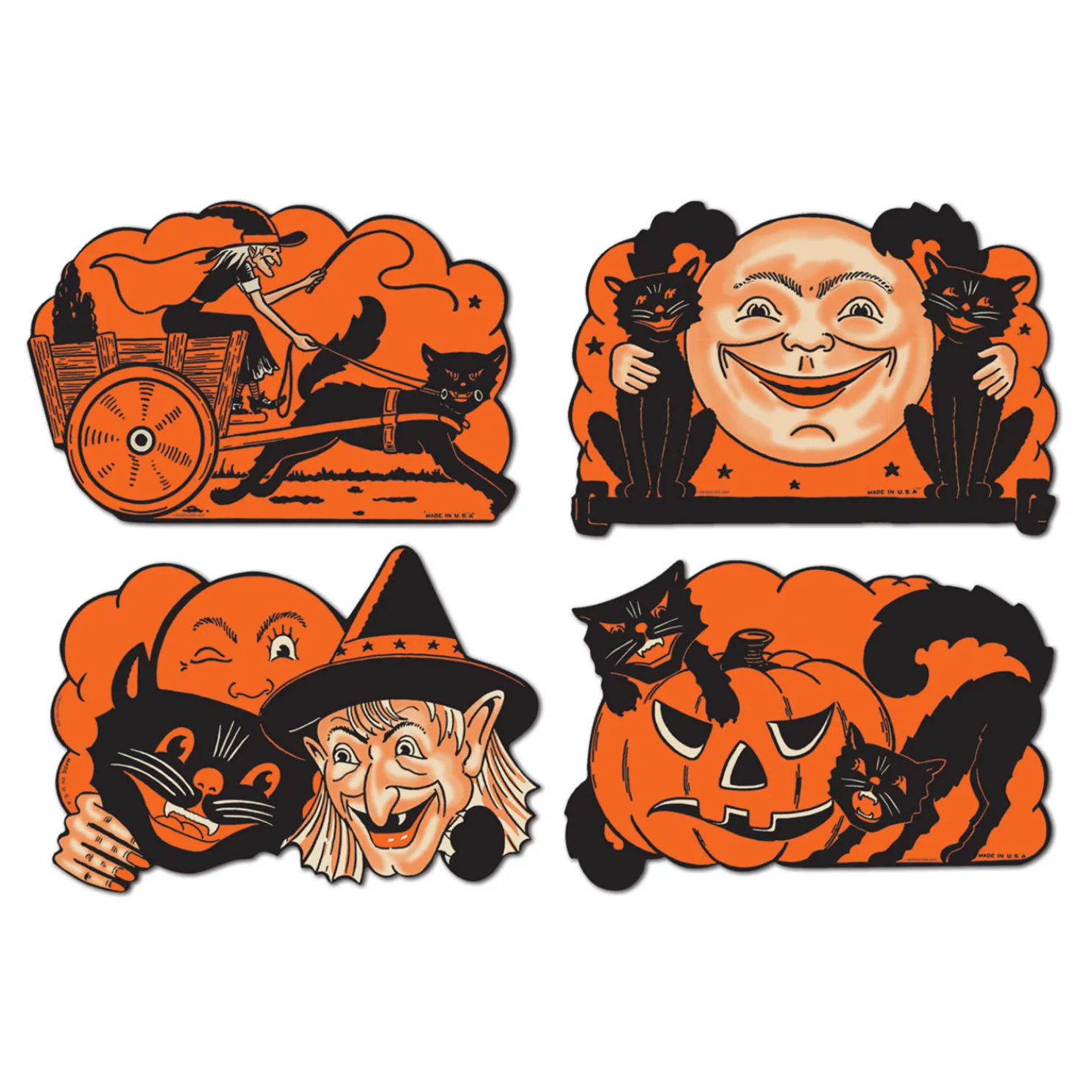 Beistle Vintage 9" Halloween Cutout Decorations 01182