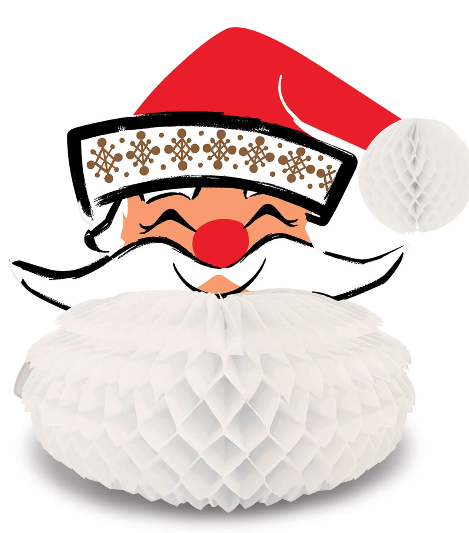 Beistle Vintage 10.5" Santa Centerpiece Christmas Decoration 20897