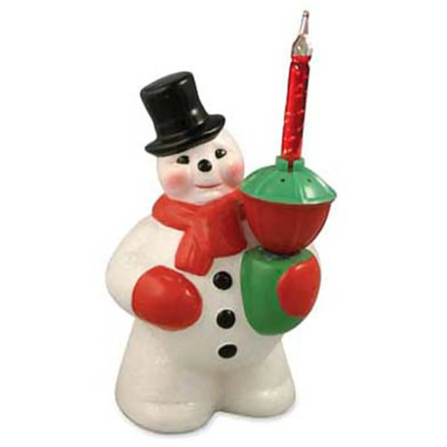 Bethany Lowe Christmas Snowman Figure with Bubble Light LG9866
