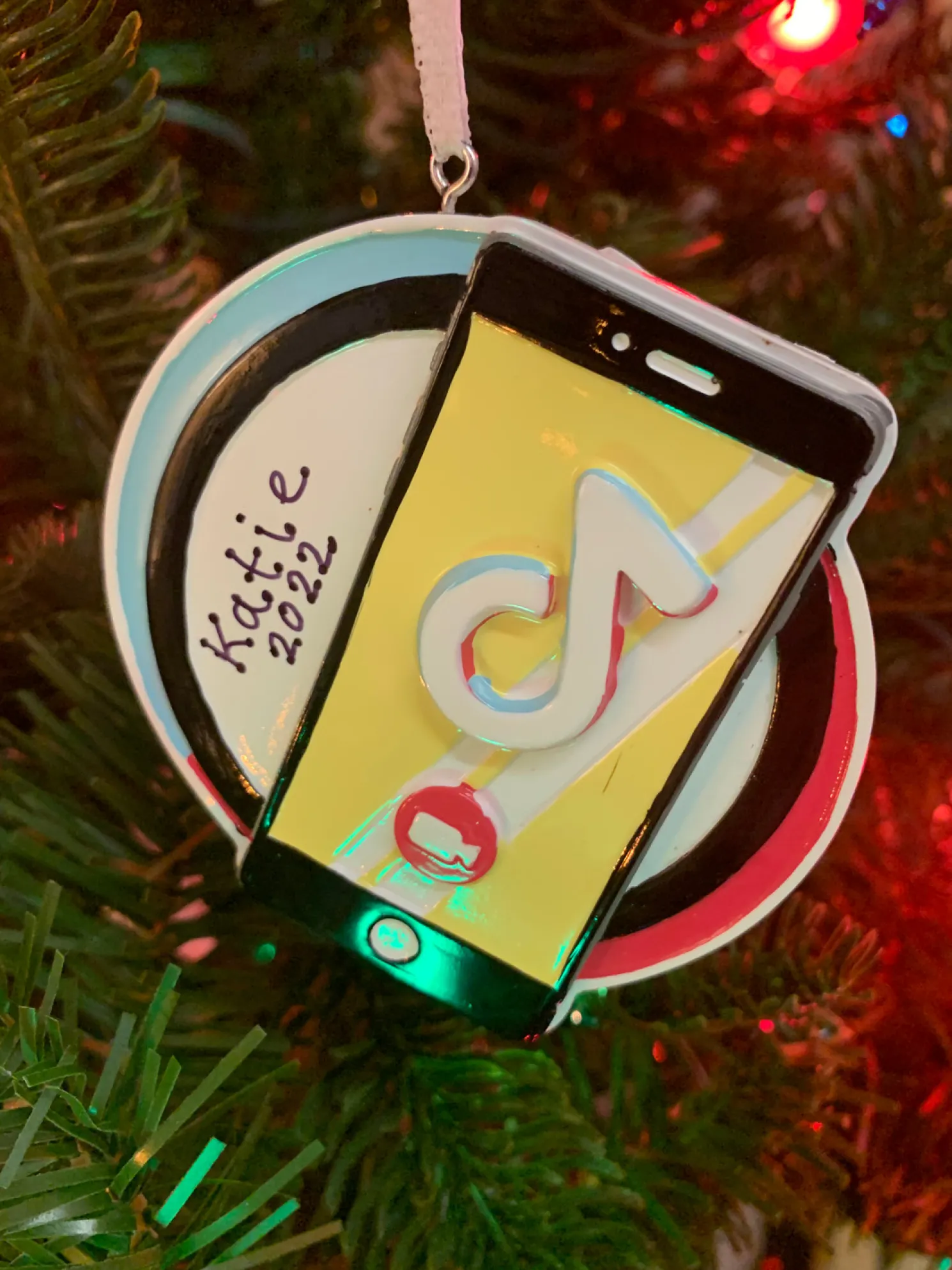 Cell Phone Dance App Personalized Christmas Ornament OR2292