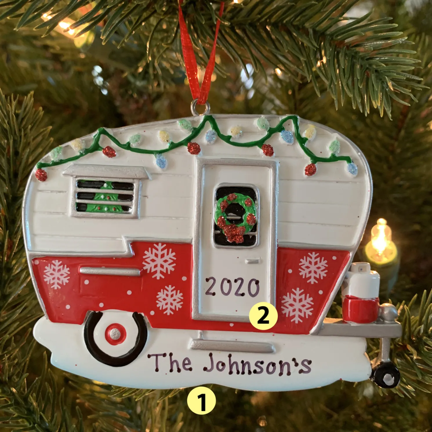 Christmas Camper RV Personalized Christmas Ornament OR1838