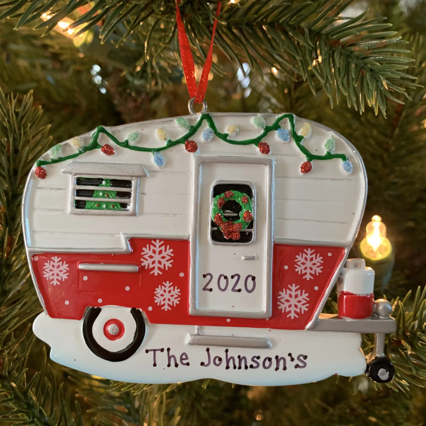 Christmas Camper RV Personalized Christmas Ornament OR1838