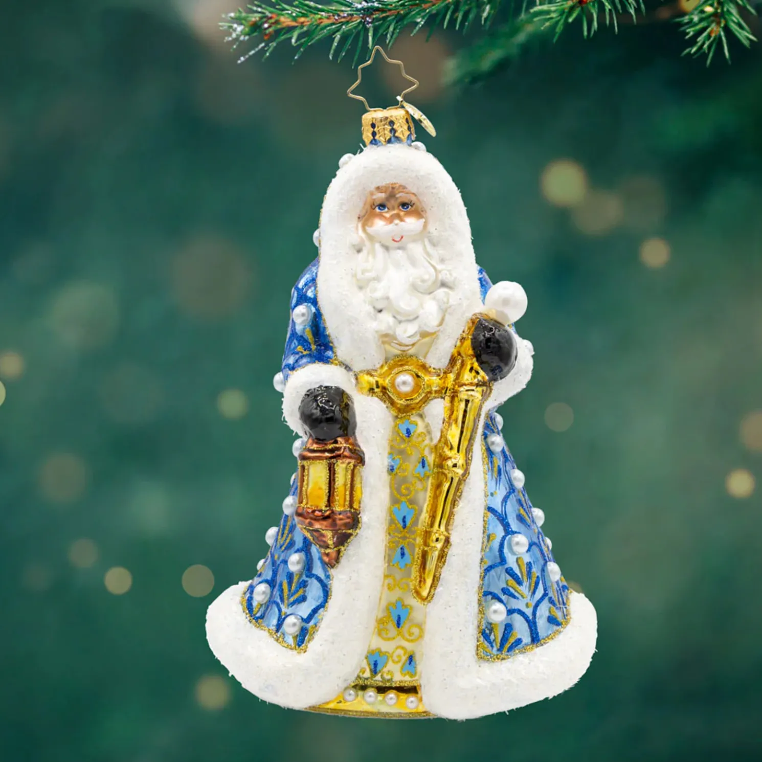 Christopher Radko Gilded Grandeur Santa Glass Christmas Ornament 1022314