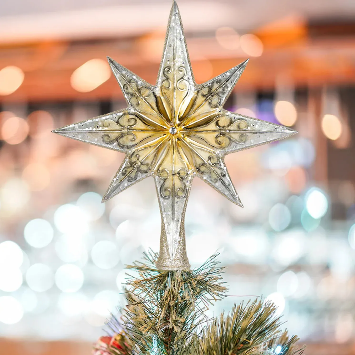 Christopher Radko Radiant Stellar Christmas Tree Topper 1022543