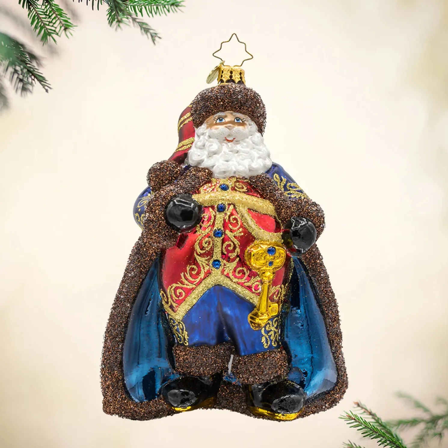 Christopher Radko Keymaster Klaus Glass Christmas Ornament 1022195