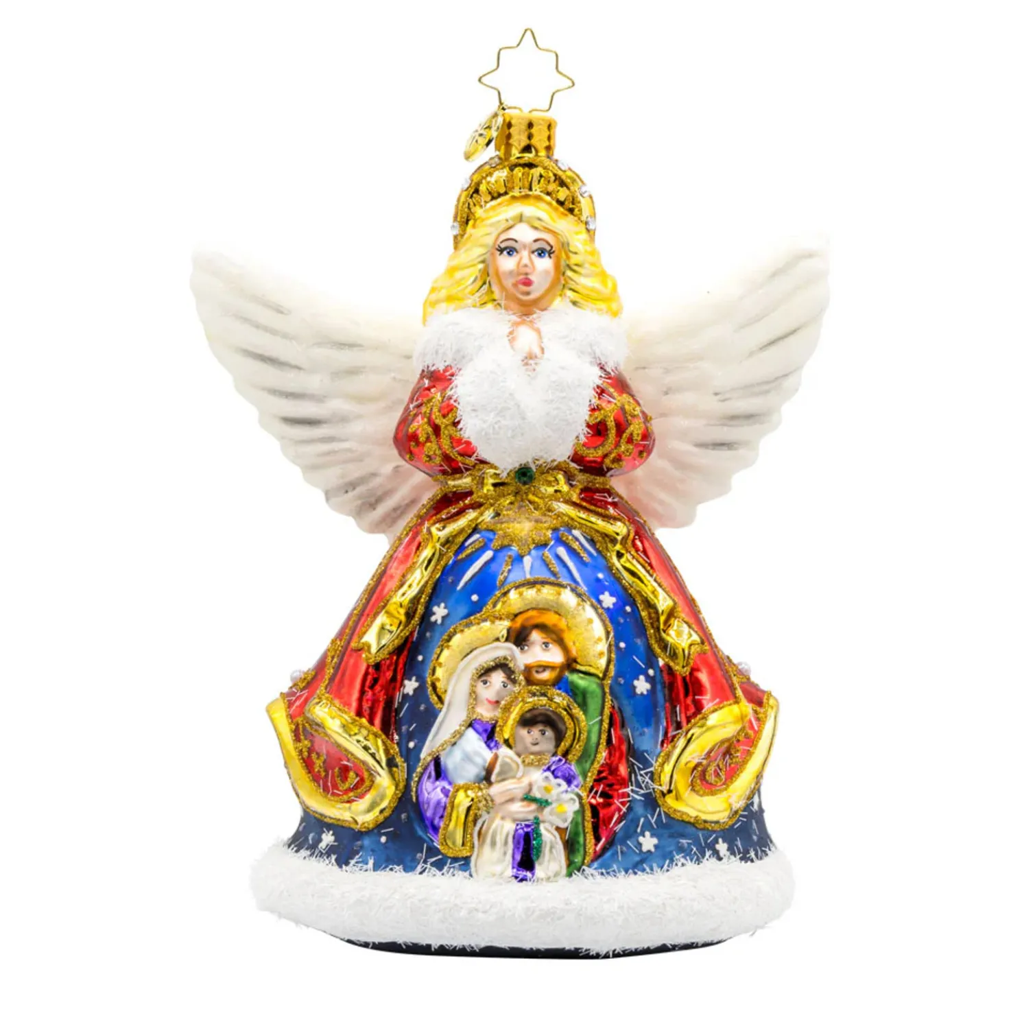 Christopher Radko Nativity Guardian Angel Glass Christmas Ornament 1022197