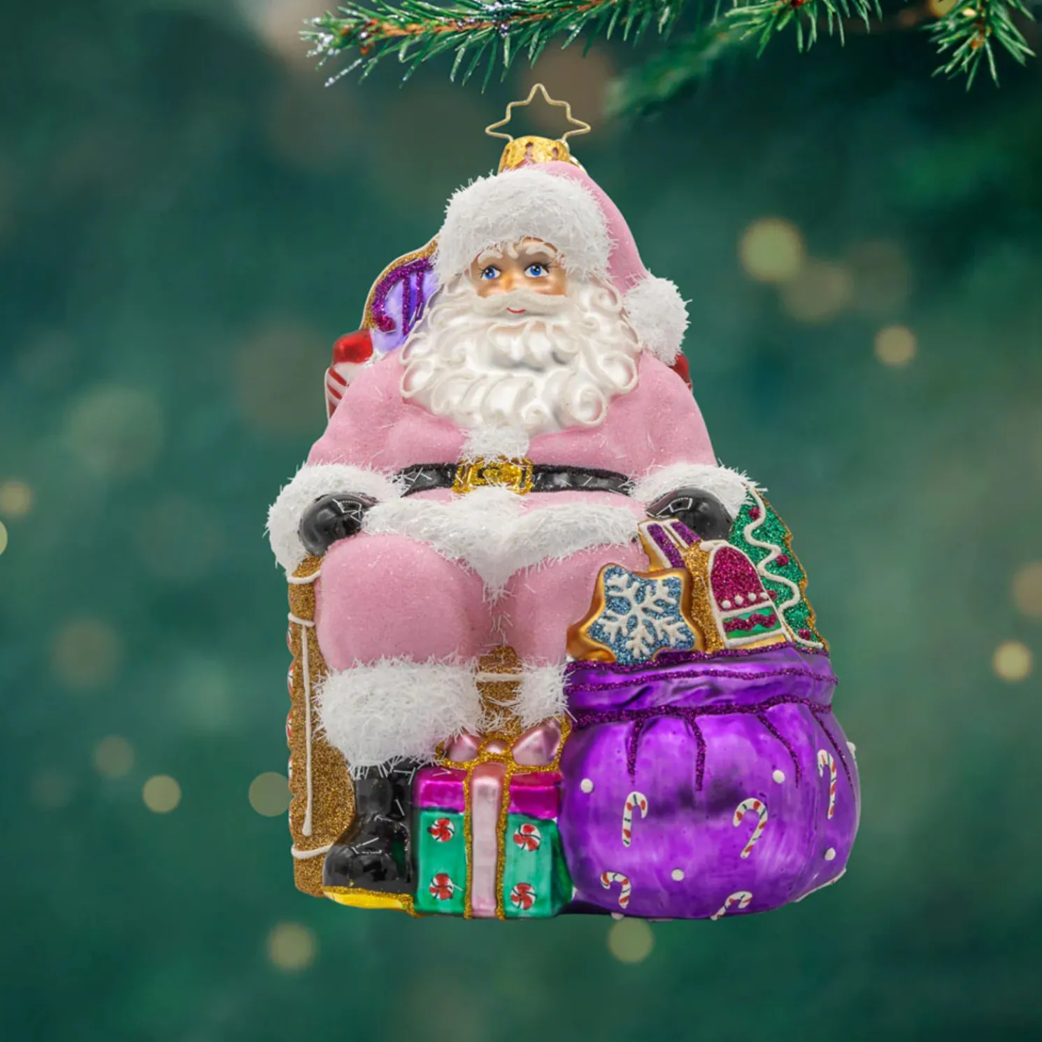 Christopher Radko Sweet Tooth Santa Glass Christmas Ornament 1022202