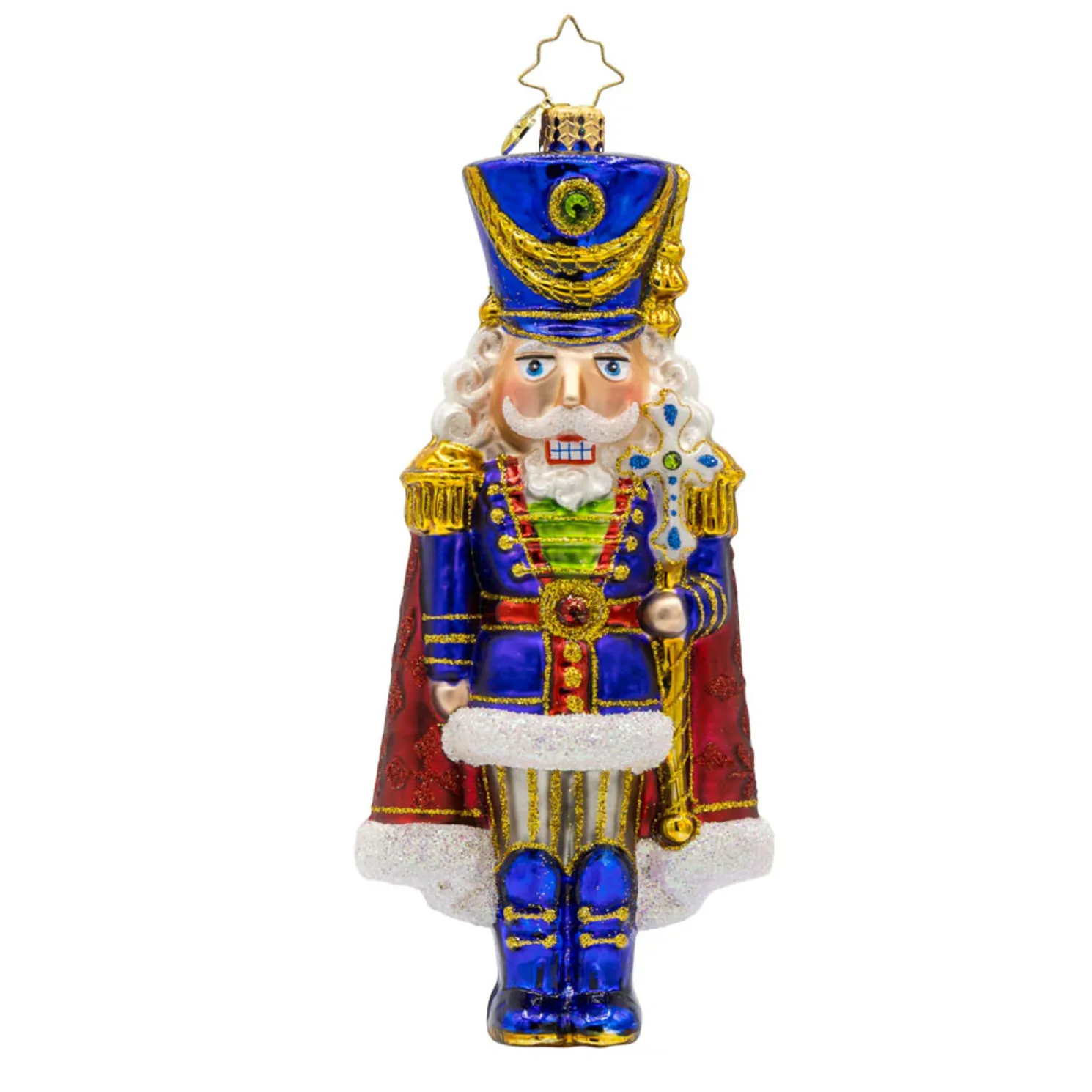 Christopher Radko Long Coat Nutcracker Glass Christmas Ornament 1022102