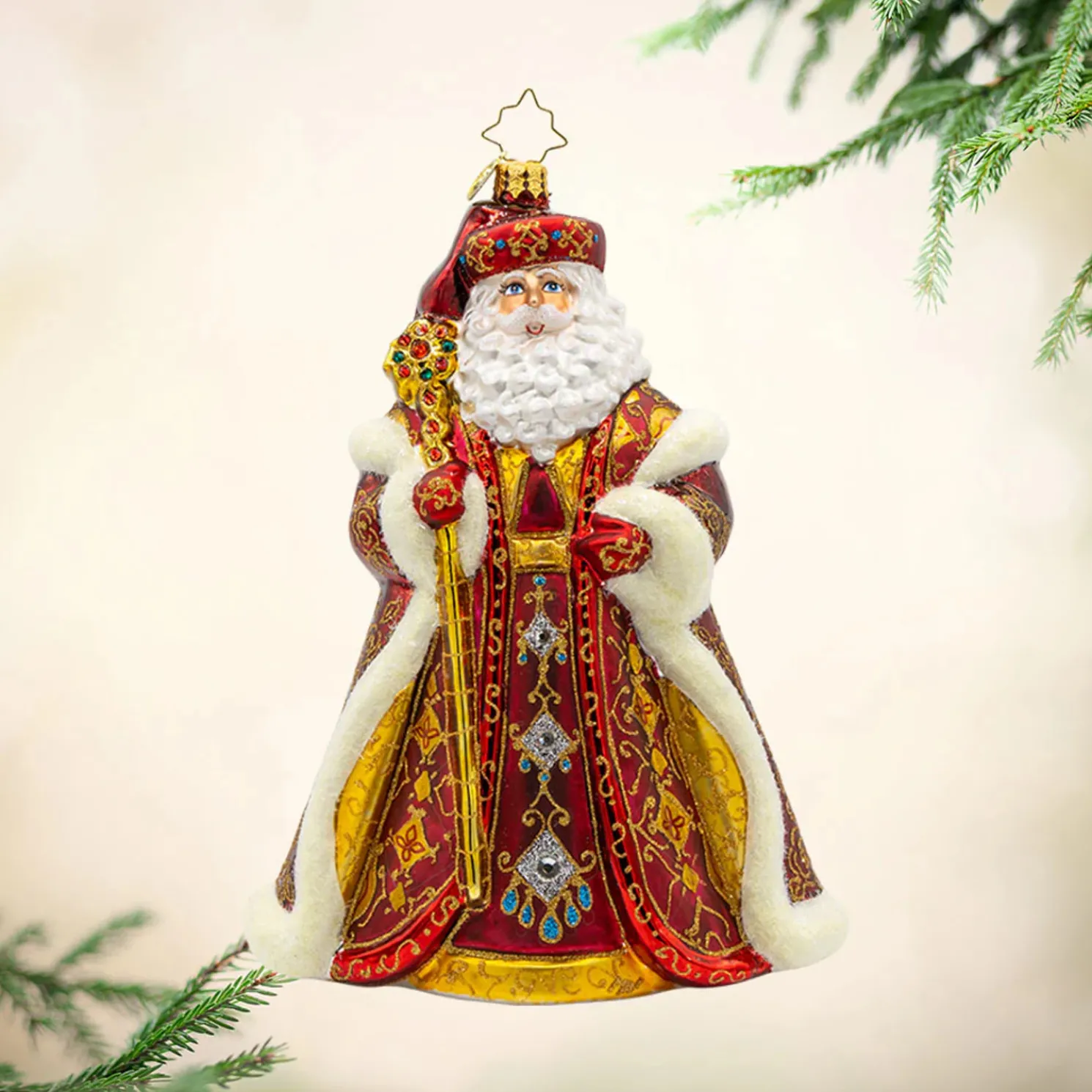 Christopher Radko 40th Anniversary Years In The Making Nick Glass Christmas Ornament 1022533