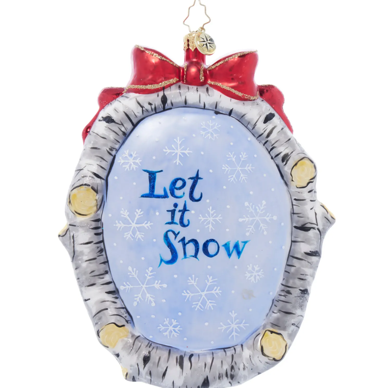 Christopher Radko A Snowy Feathered Friend Glass Christmas Ornament 1022065