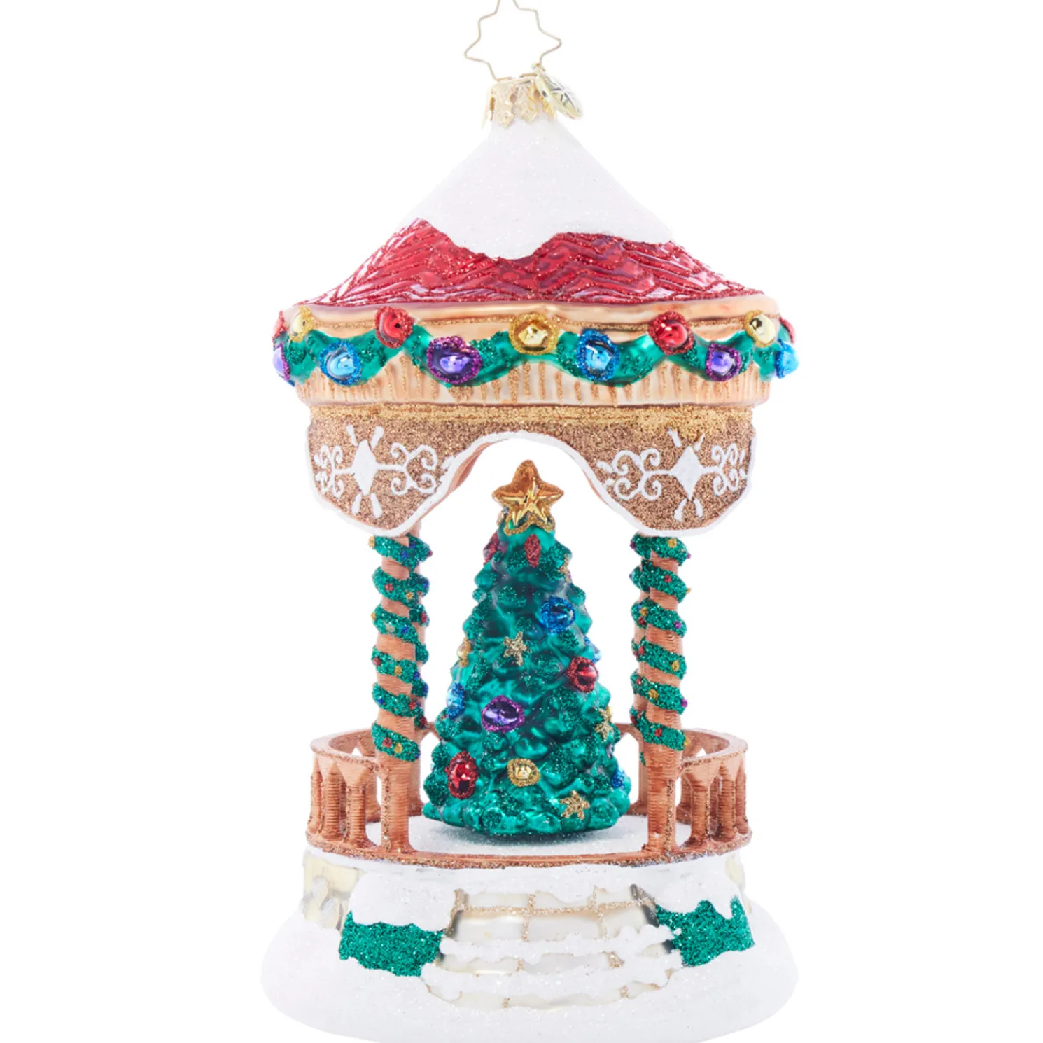 Christopher Radko Peaceful Polar Pavillion Glass Christmas Ornament 1021881