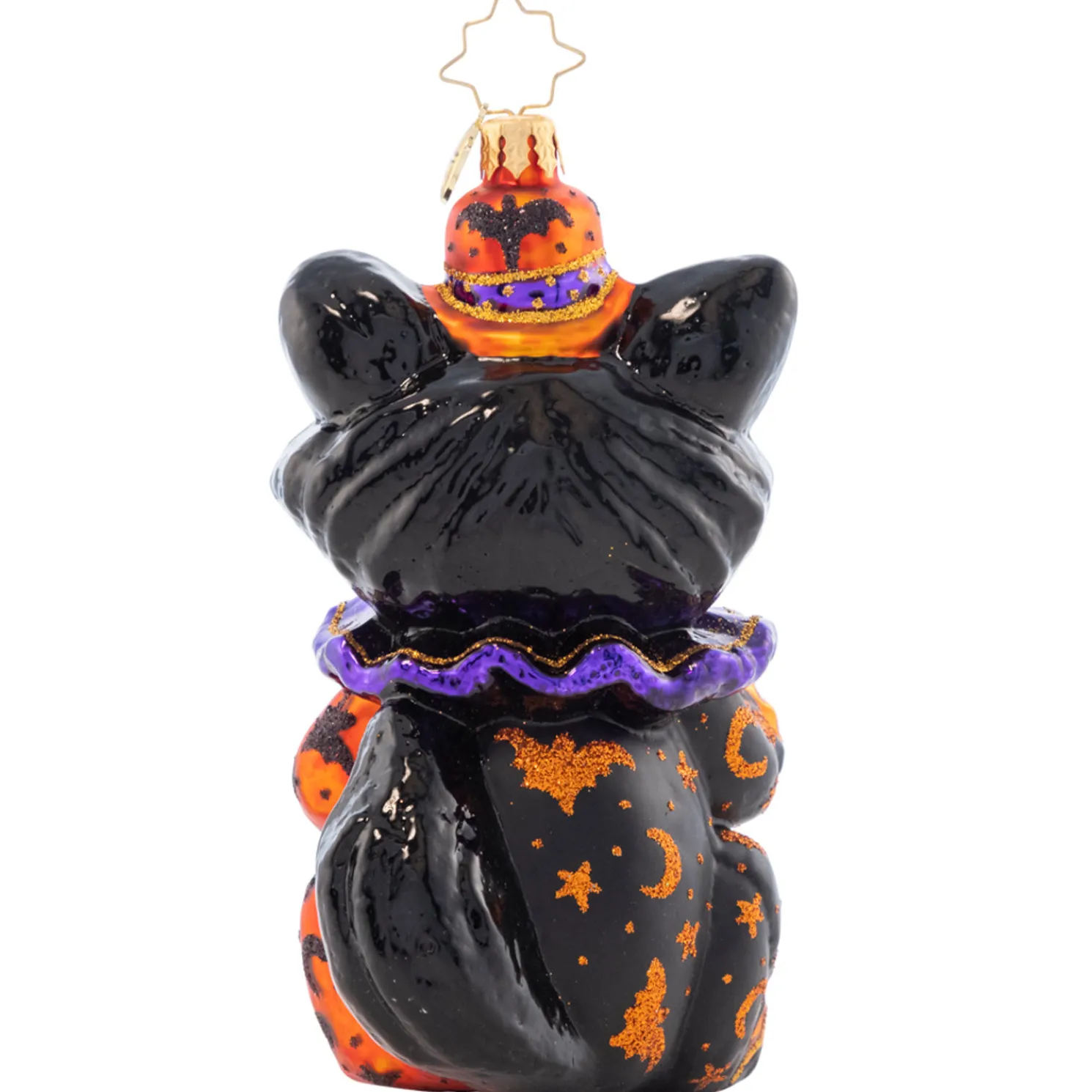 Christopher Radko Dapper Black Cat Halloween Glass Ornament 1021605