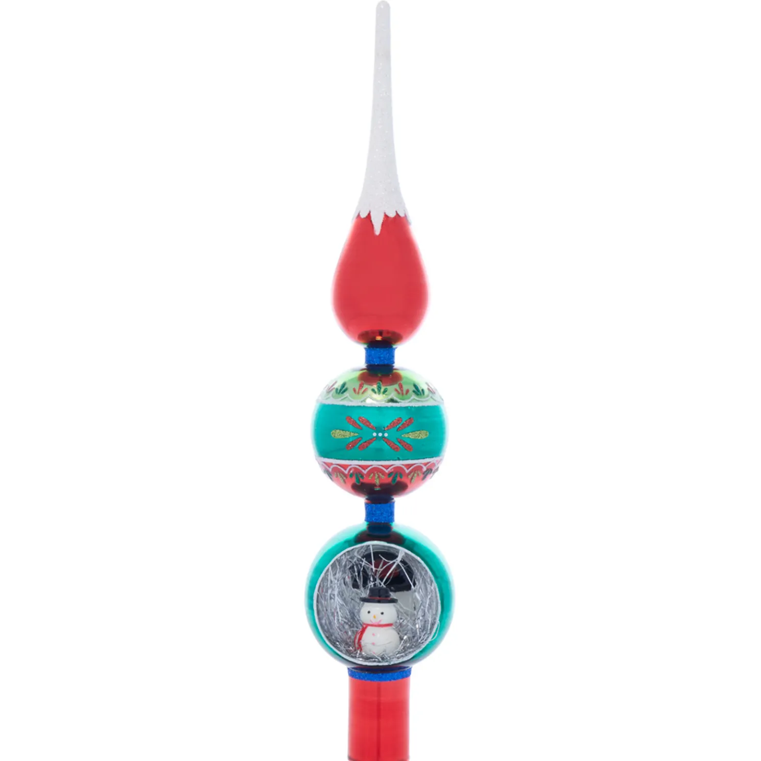 Christopher Radko Shiny Brite Holiday Splendor 15" Holiday Scene Finial Christmas Tree Topper 4028223