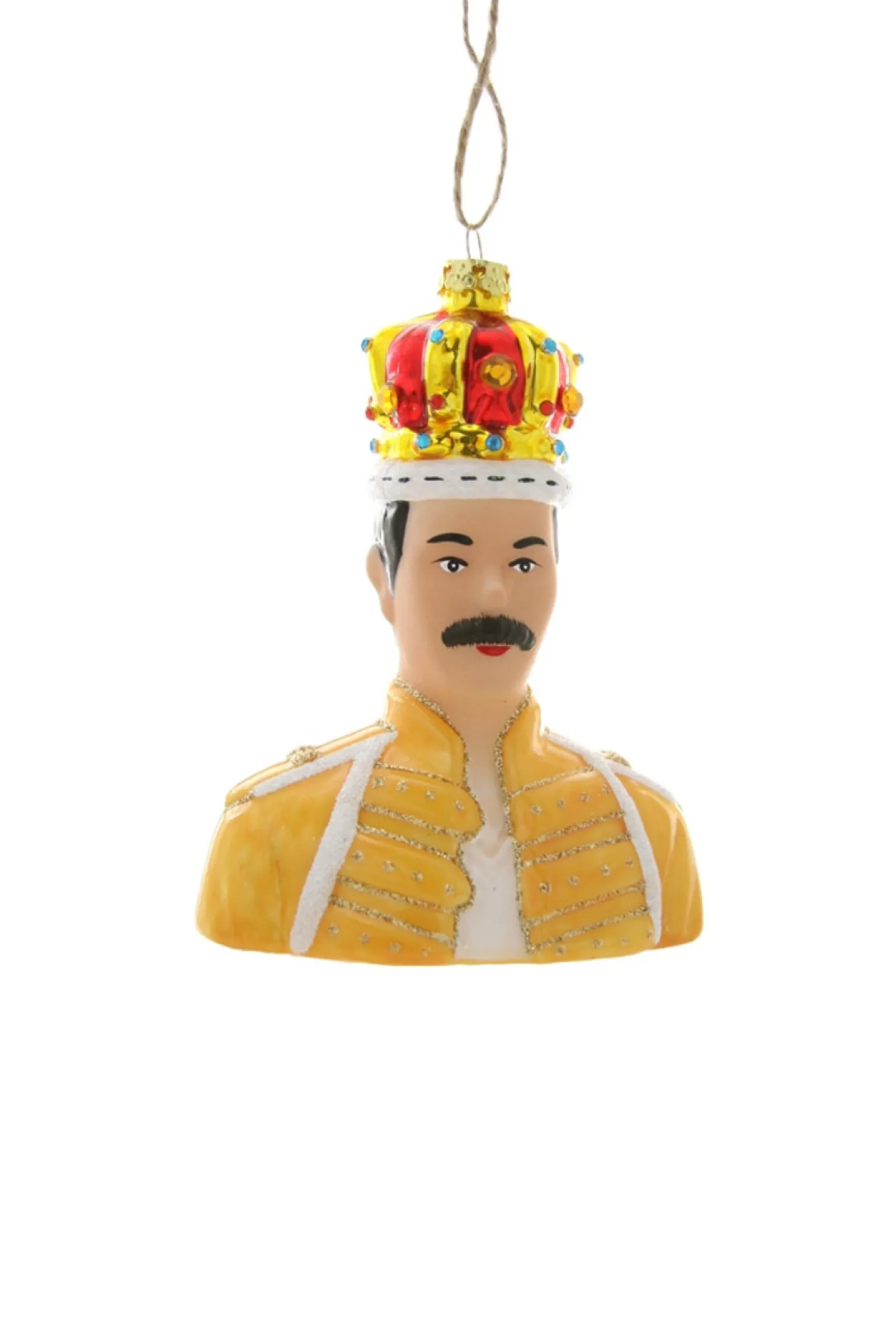 Cody Foster 5" Freddie Mercury Glass Christmas Ornament GO-4033