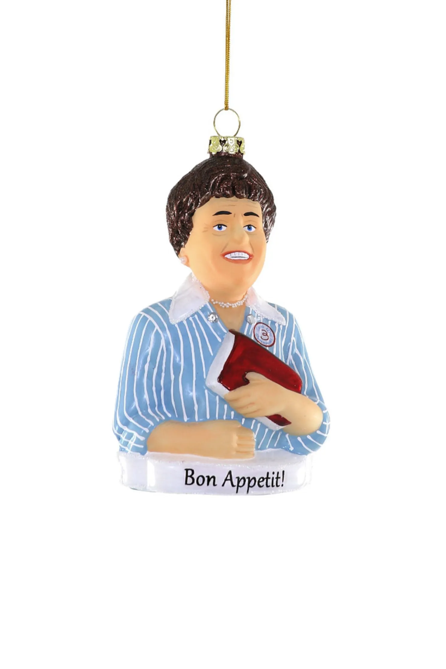 Cody Foster 5" Julia Child Glass Christmas Ornament GO-6651