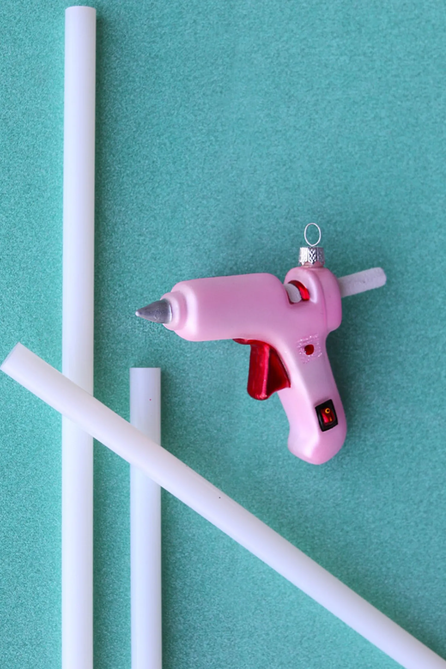 Cody Foster 4.25" Pink Hot Glue Gun Glass Christmas Ornament GO-8006