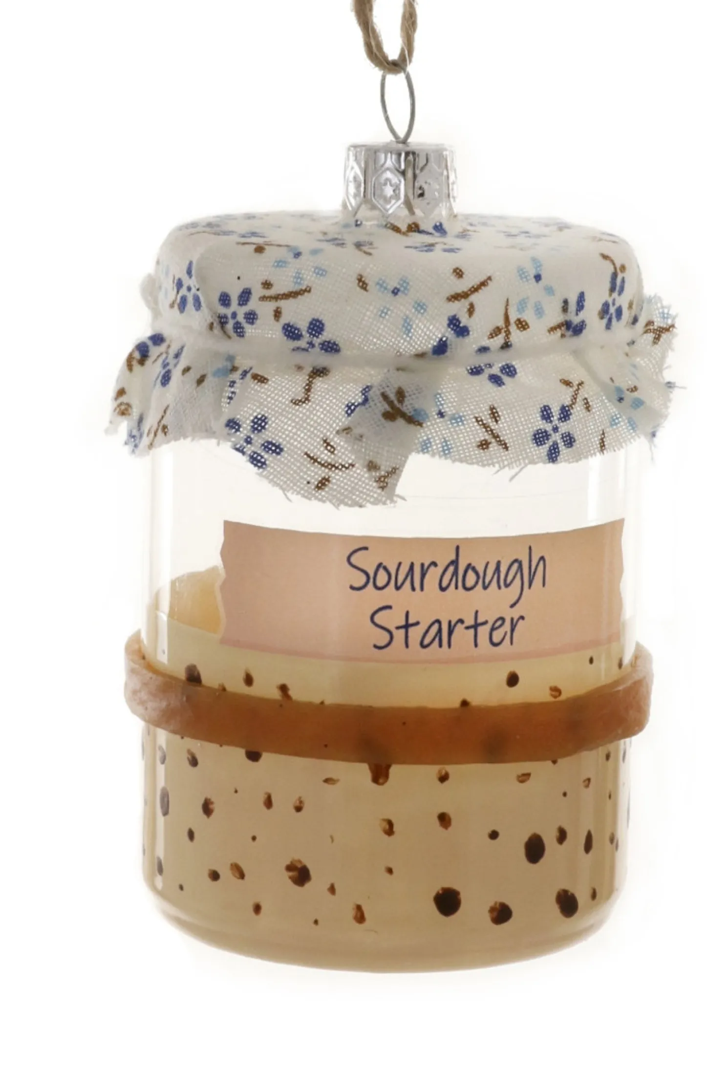 Cody Foster 3.5" Sourdough Starter Glass Christmas Ornament GO-8050