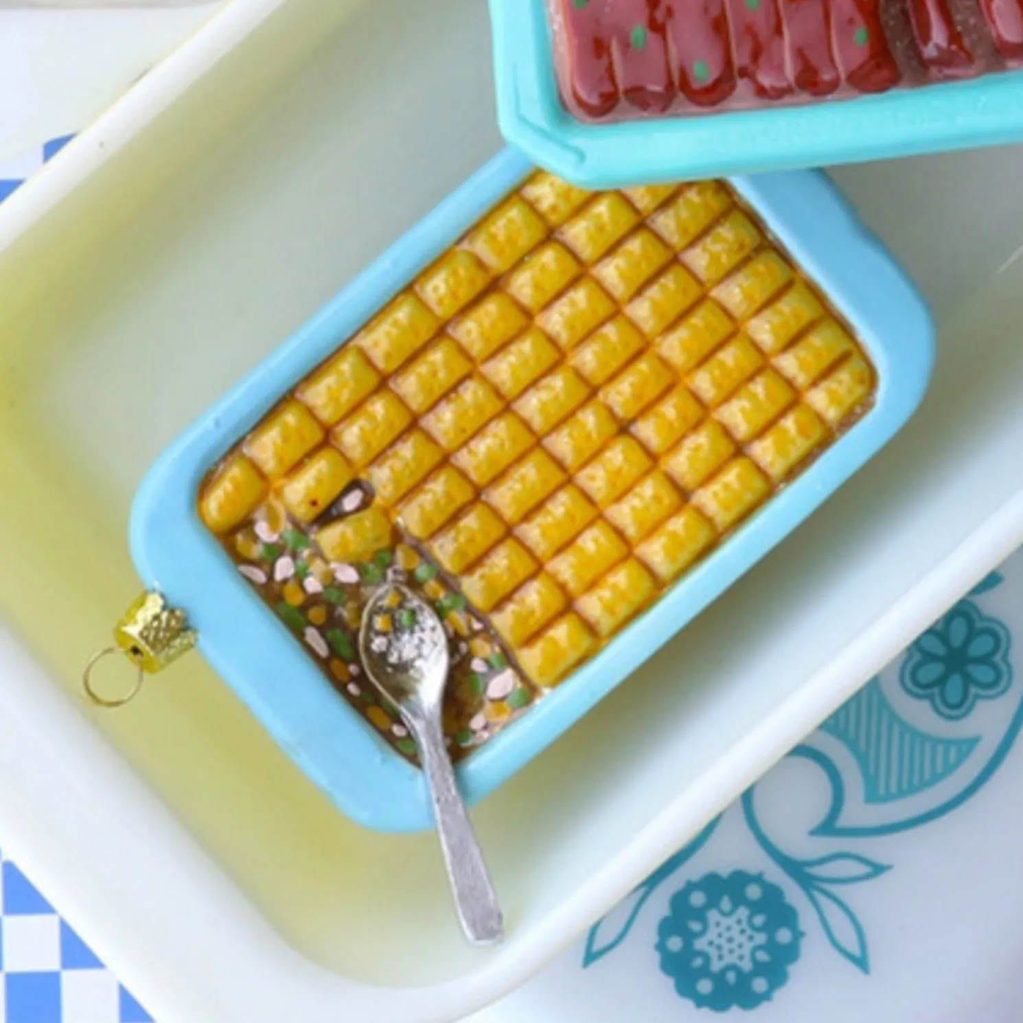 Cody Foster 5" Tater Tot Hot Dish Casserole Glass Christmas Ornament GO-8788