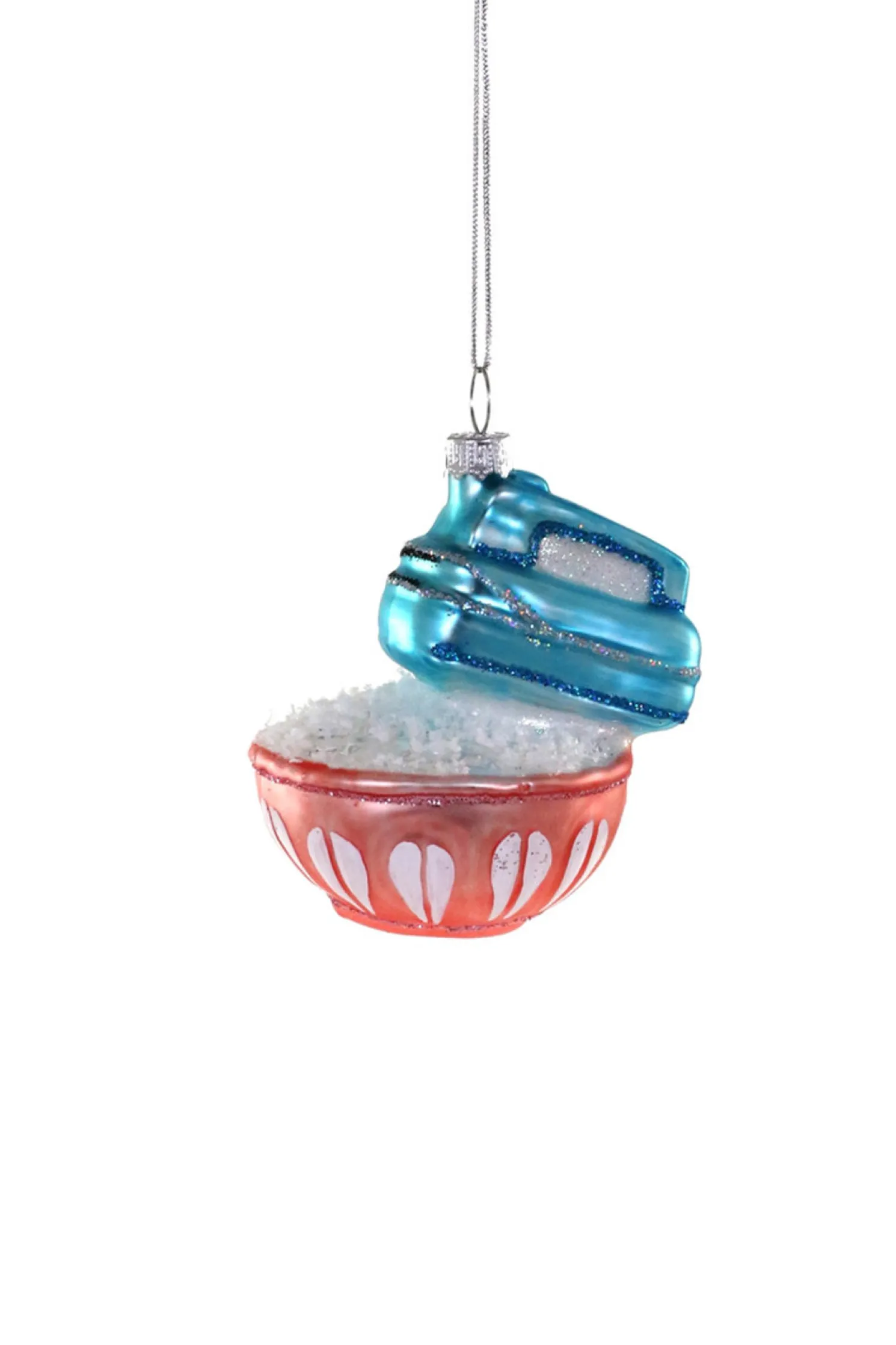 Cody Foster 3.75" Vintage Hand Mixer Glass Christmas Ornament GO-8921