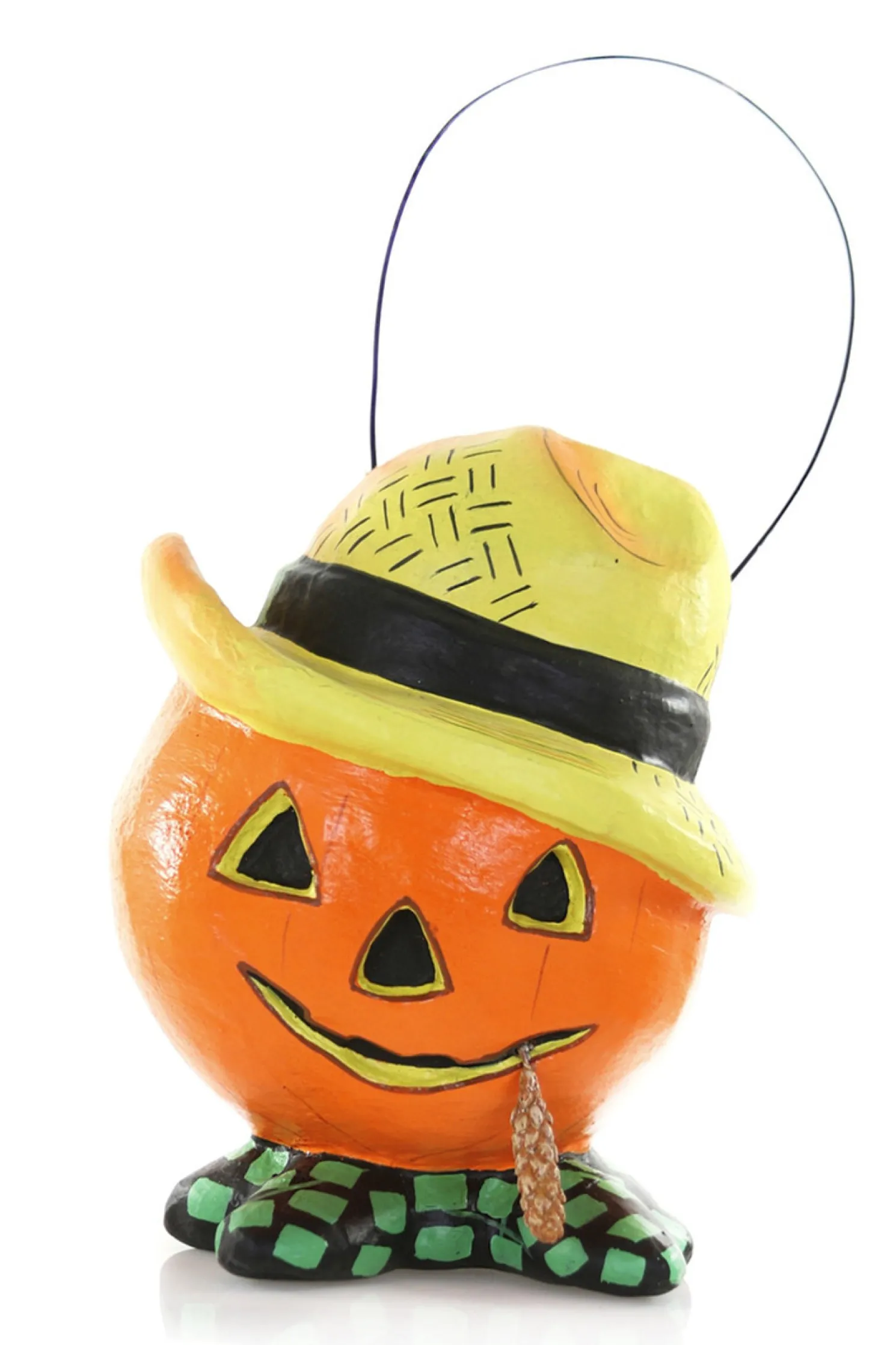 Cody Foster 8.5" Vintage Inspired Pumpkin Scarecrow Halloween Candy Bucket PM-264