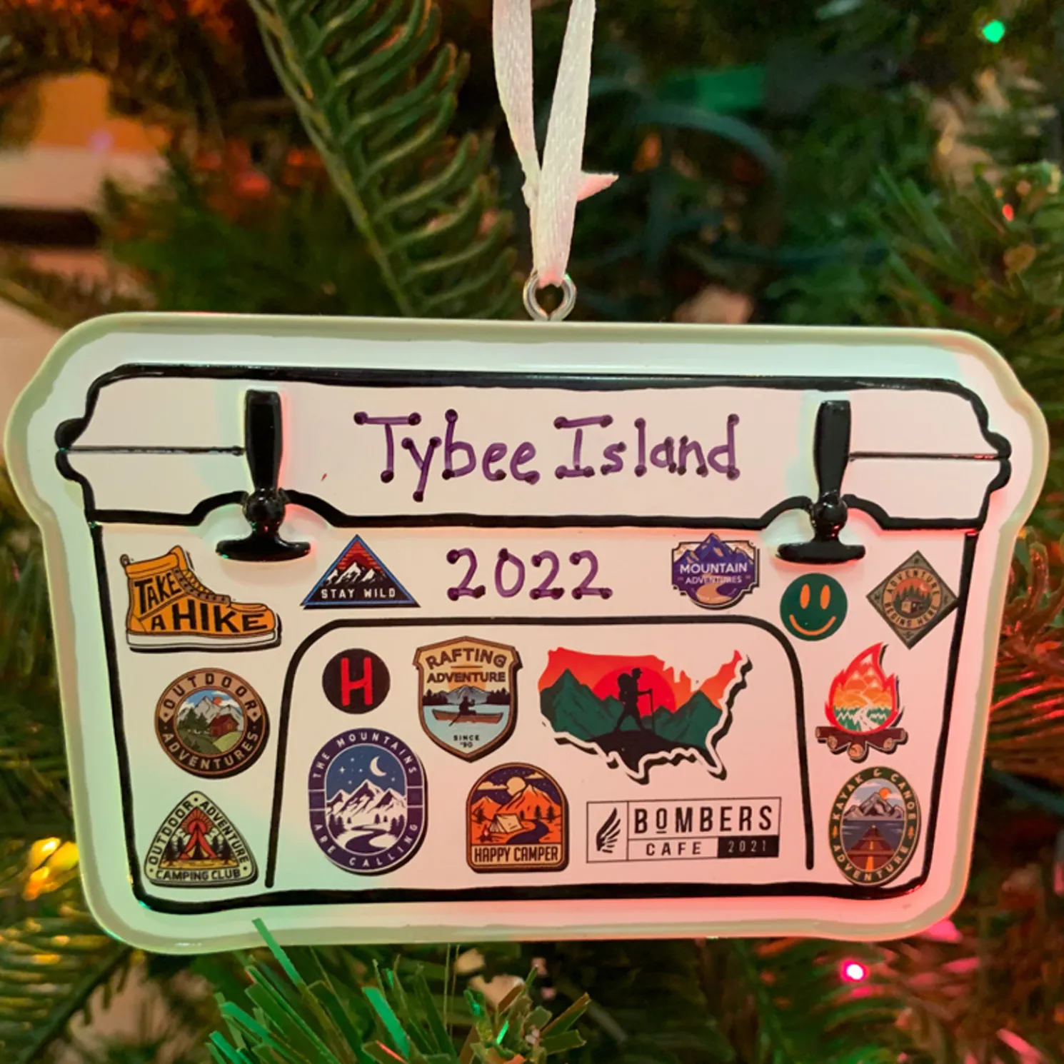 Cooler Travel Camping Personalized Christmas Ornament OR2405