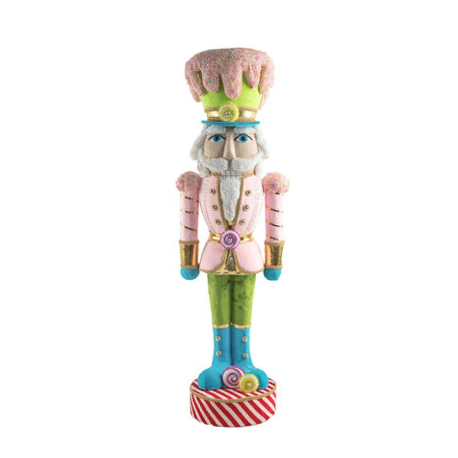 December Diamonds 40" Large Pink Candy Nutcracker Christmas Decoration 08-08820