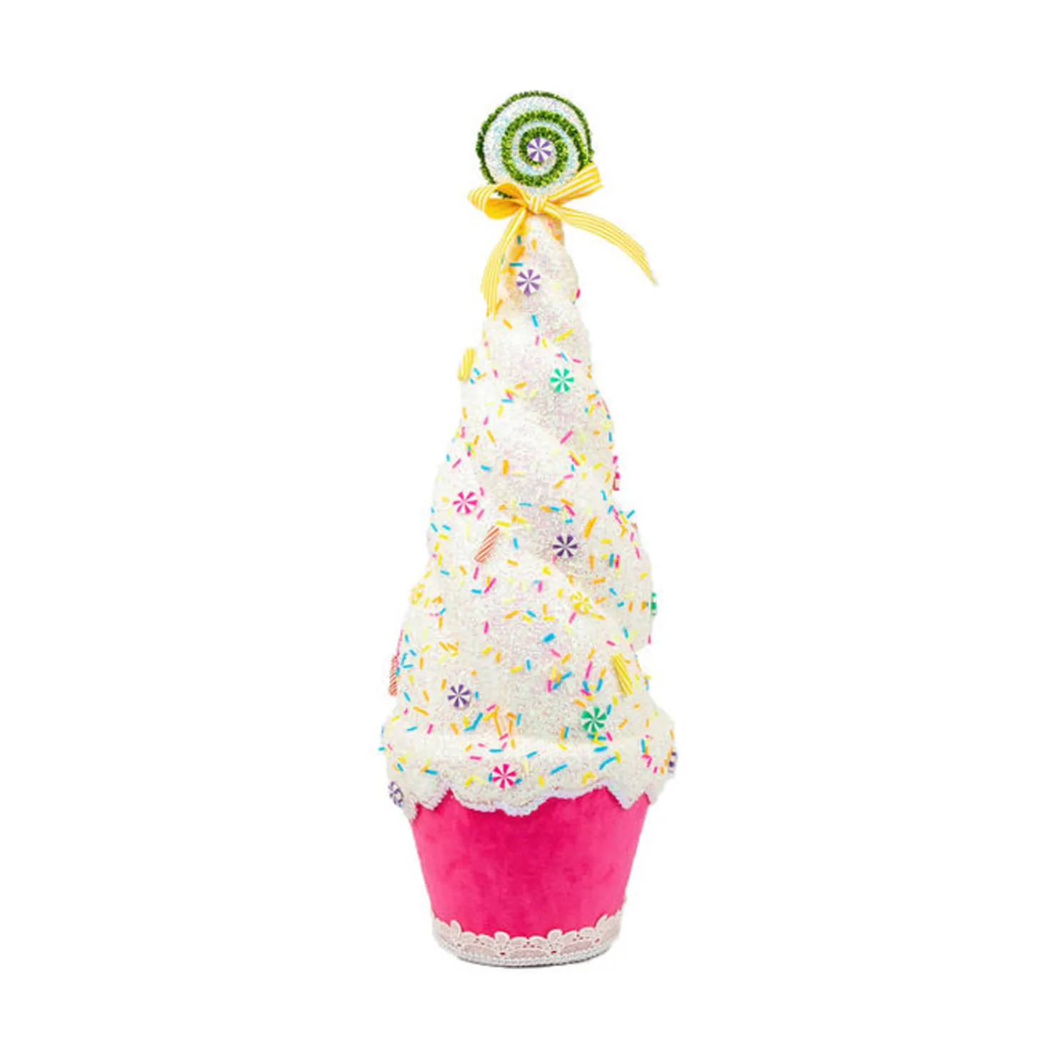 December Diamonds 20" Large Pink Cupcake Tree Christmas Decoration 08-08614