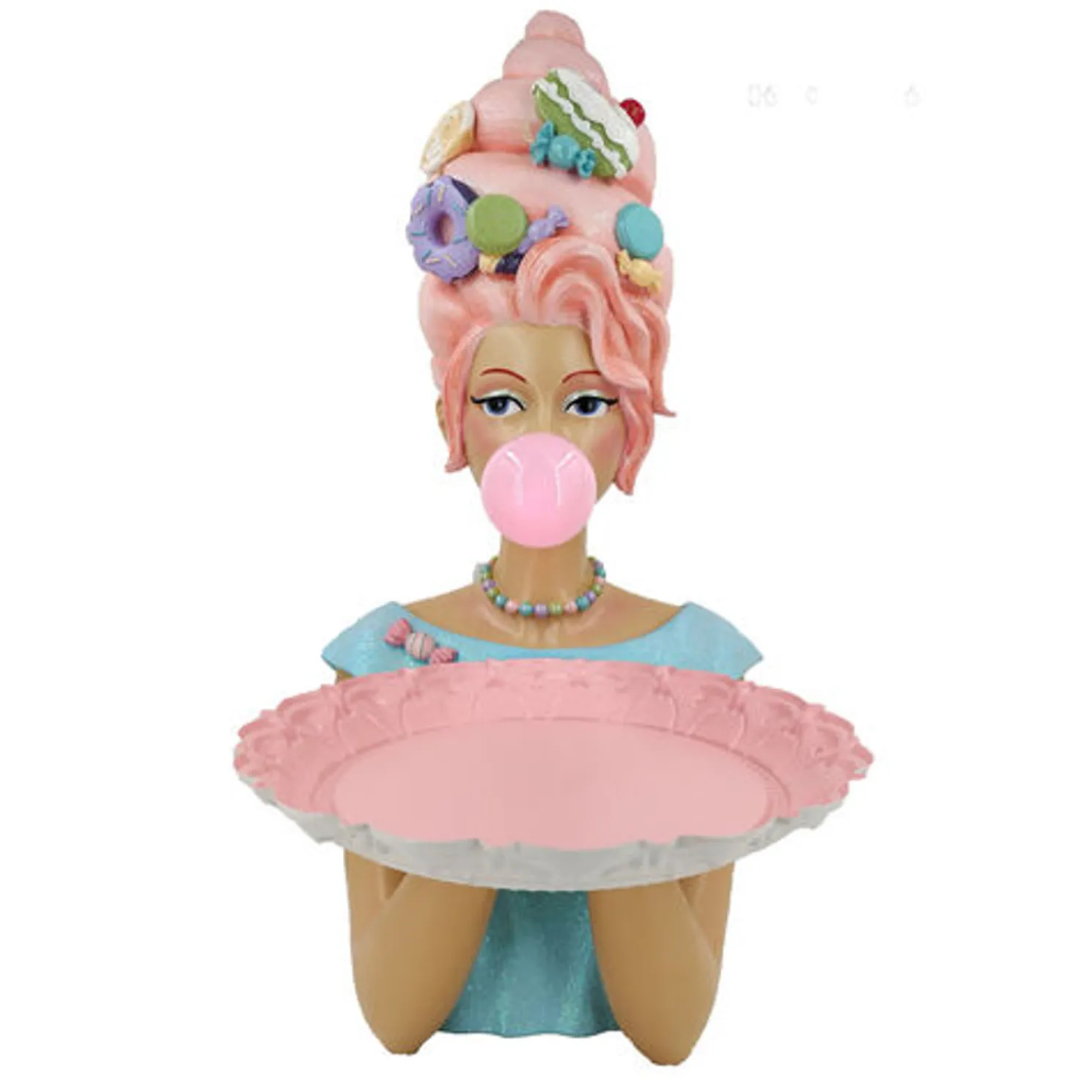 December Diamonds 20" Cotton Candy Bubblegum Queen Serving Tray Christmas Decoration 55-55706