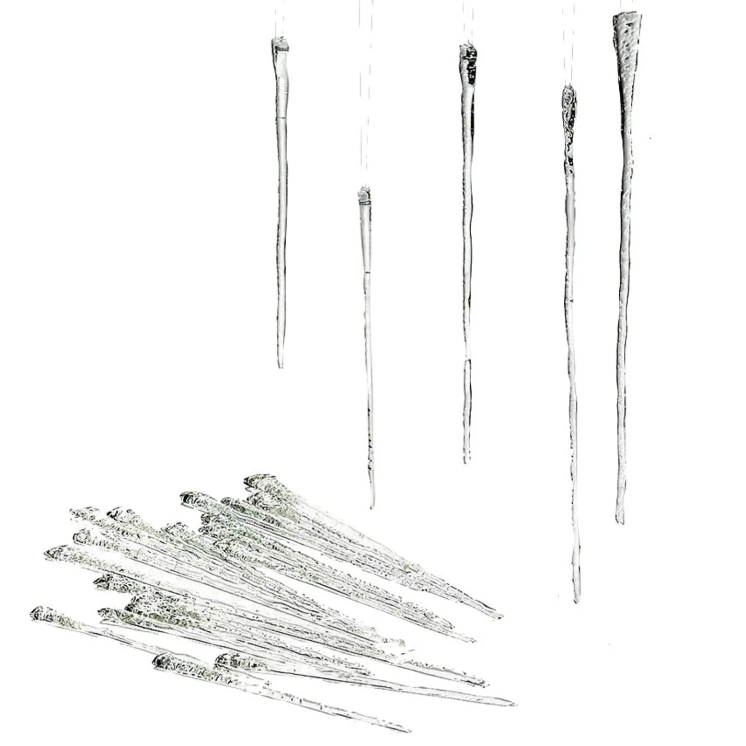 Department 56 24 pc Glass Icicle Ornament Set 4028568