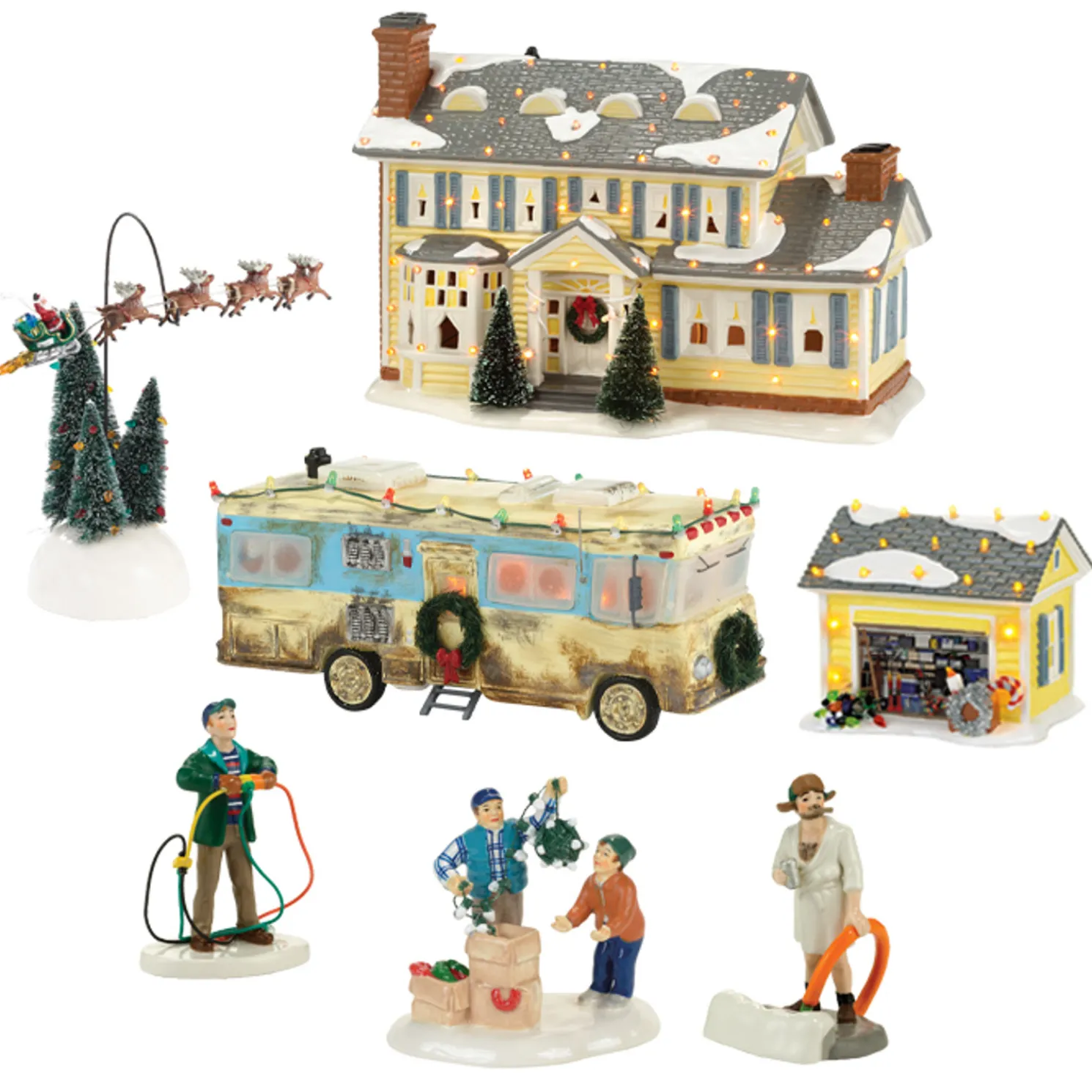 Department 56 7 Piece Christmas Vacation Village Set