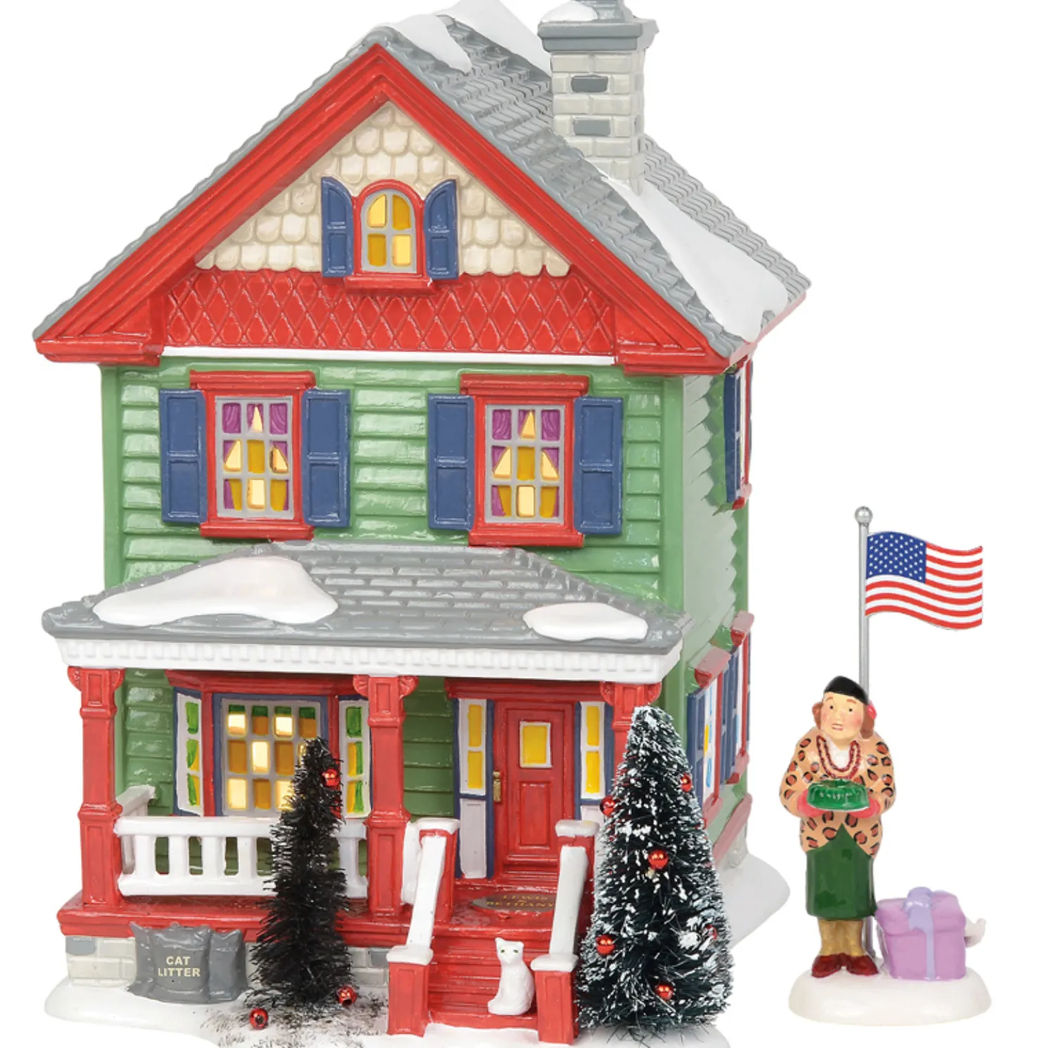 Department 56 Christmas Vacation Village Aunt Bethany and House Set