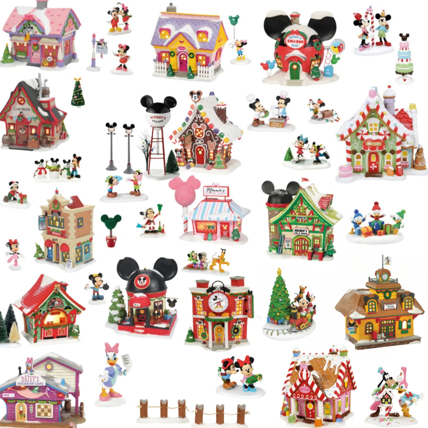 Department 56 Disney Christmas Village 40 pc Everything Set 2025