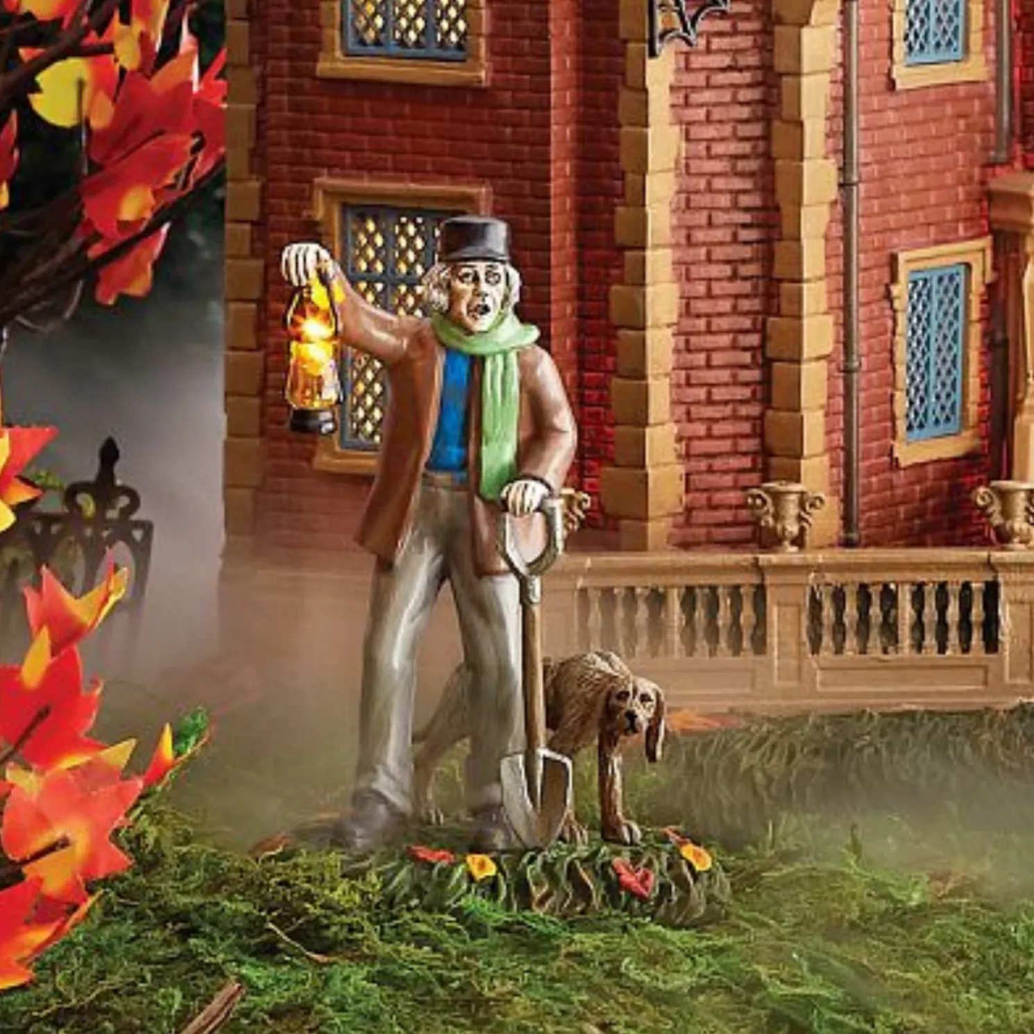 Department 56 Disney Village Disney World Haunted Mansion Silas Crump & His Dog, Bones Lighted Figure 6013607