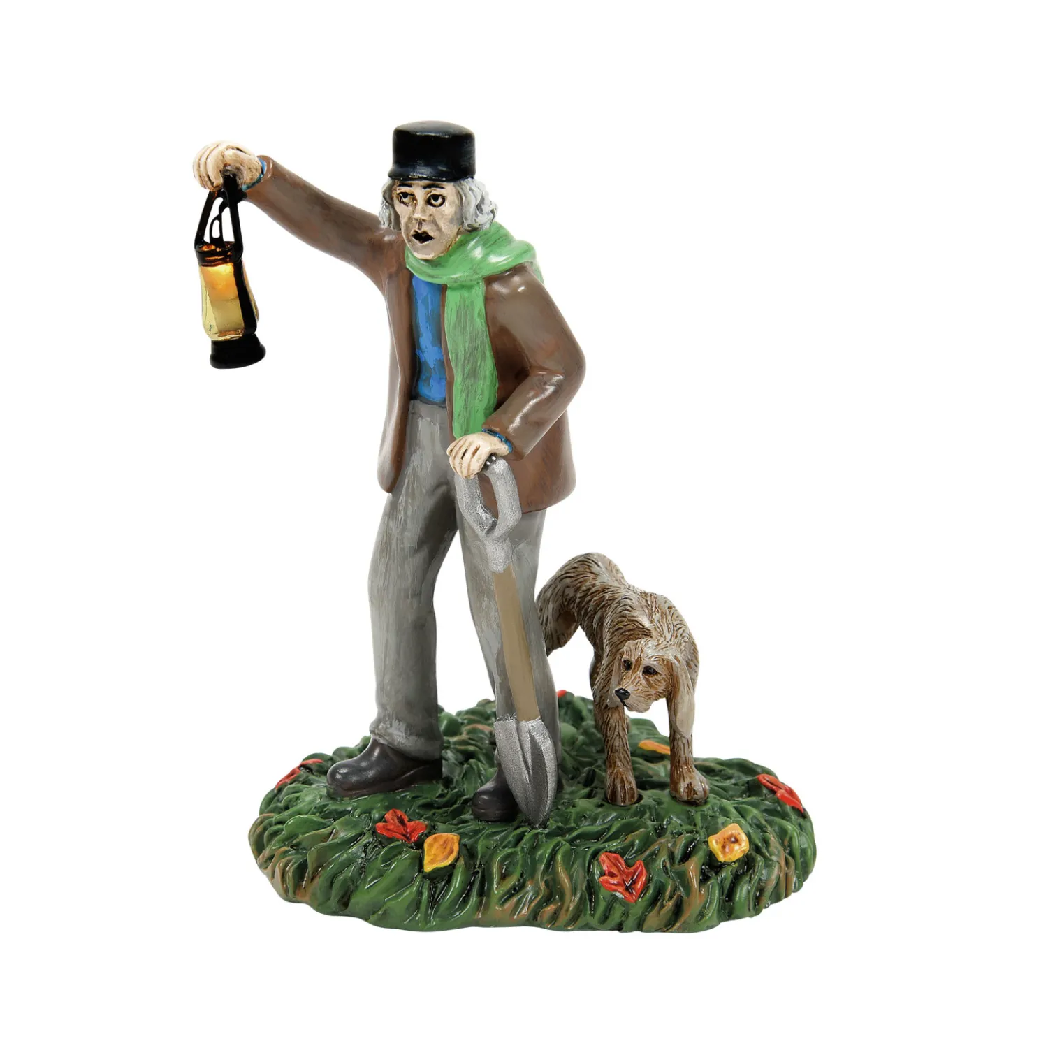 Department 56 Disney Village Disney World Haunted Mansion Silas Crump & His Dog, Bones Lighted Figure 6013607