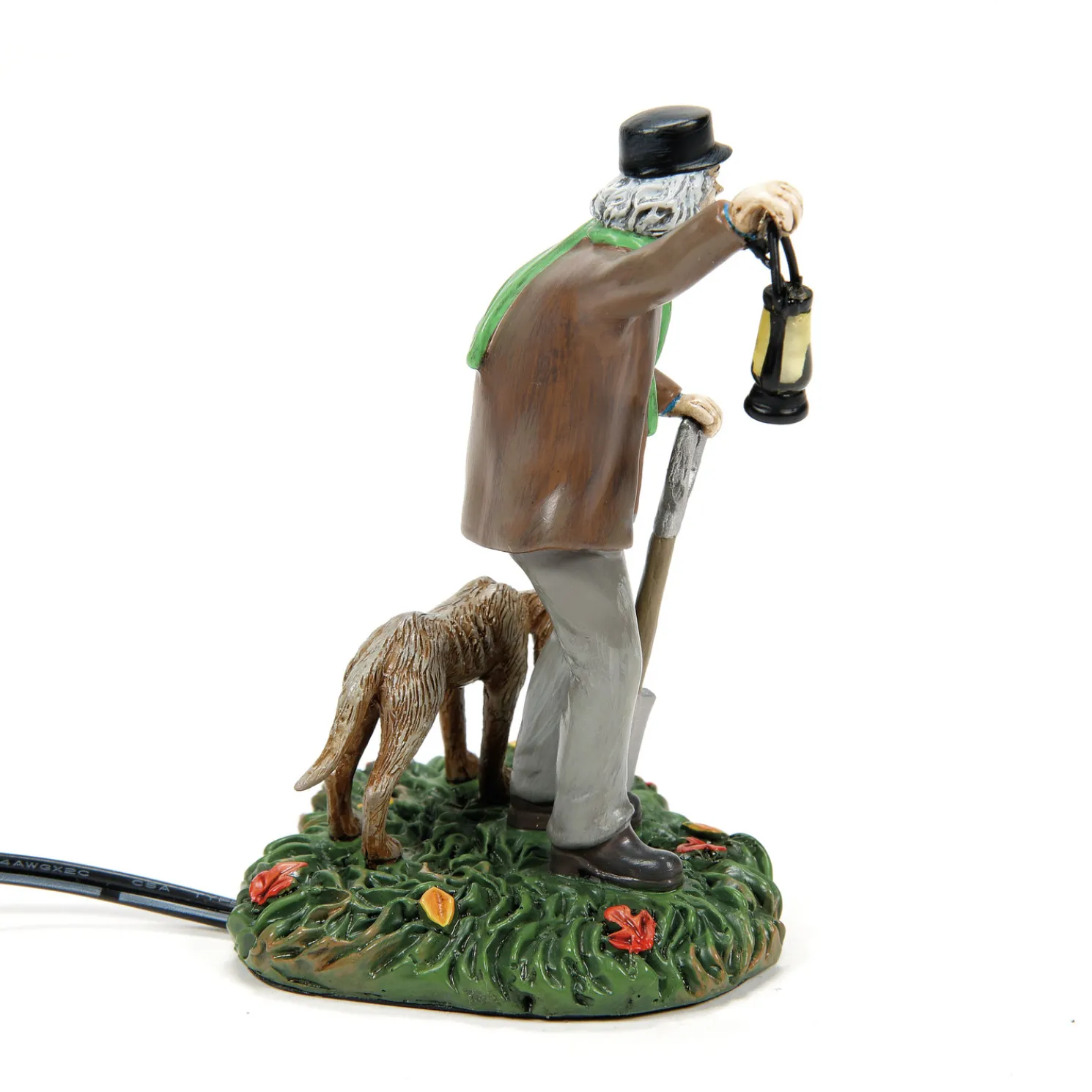 Department 56 Disney Village Disney World Haunted Mansion Silas Crump & His Dog, Bones Lighted Figure 6013607
