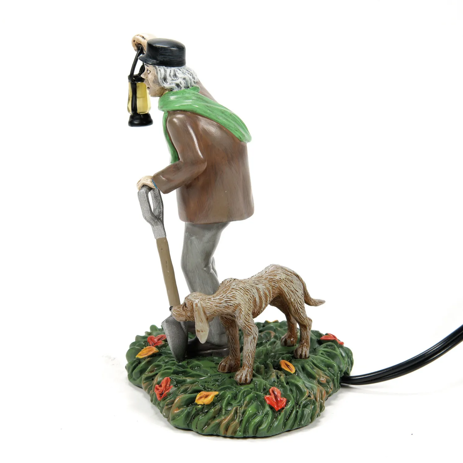 Department 56 Disney Village Disney World Haunted Mansion Silas Crump & His Dog, Bones Lighted Figure 6013607